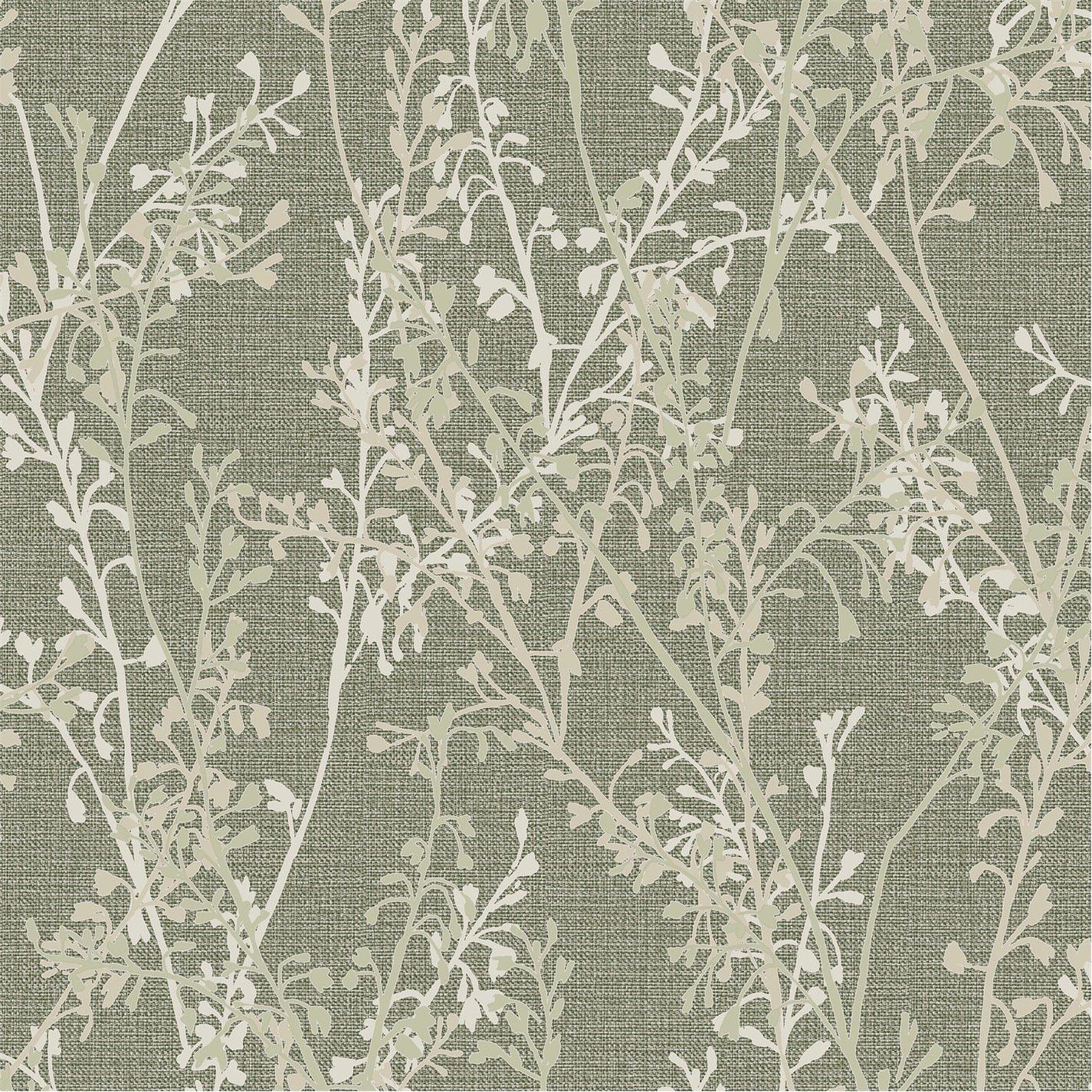 Green - Boutique - Breeze Sprig Floral Green Wallpaper - 2