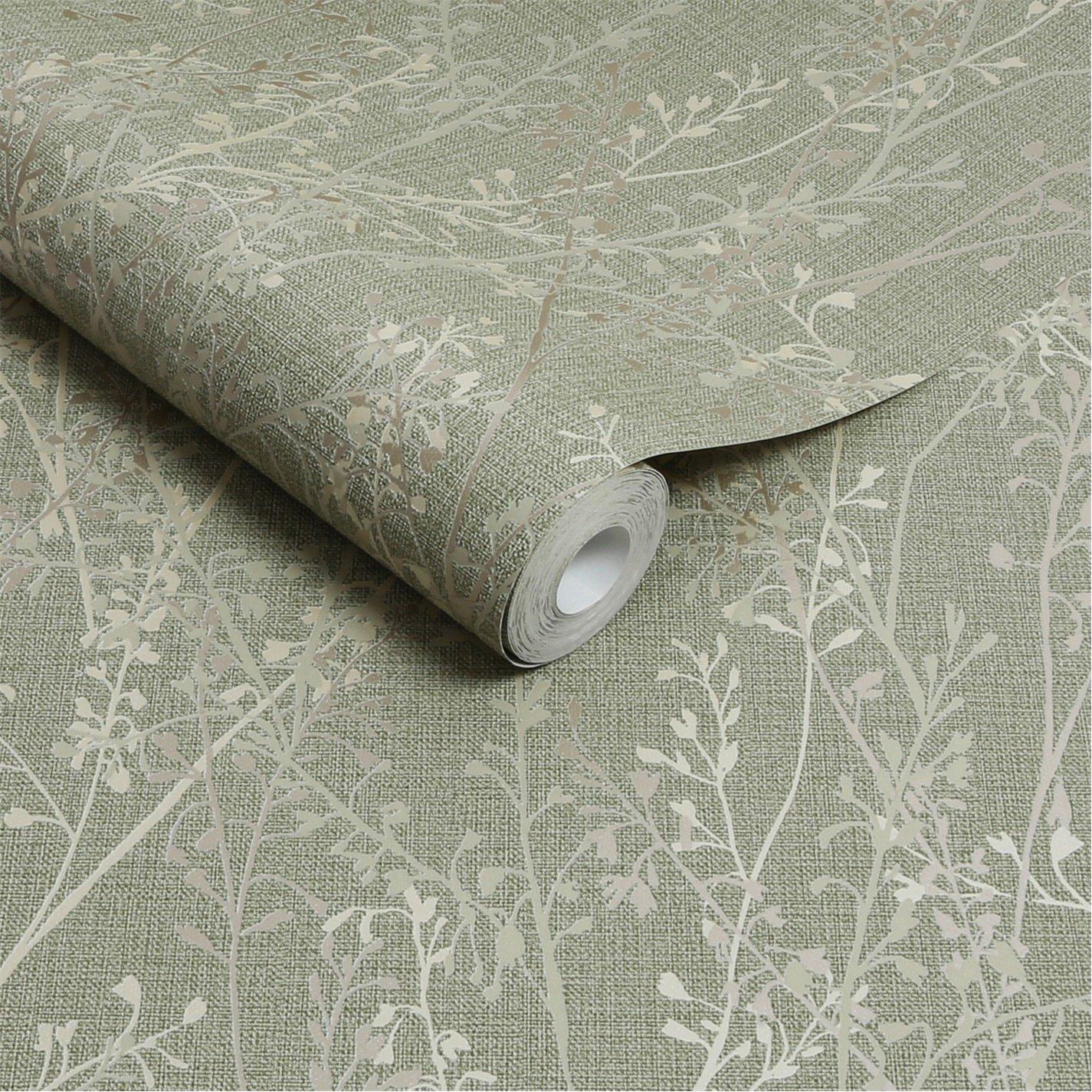 Green - Boutique - Breeze Sprig Floral Green Wallpaper - 3