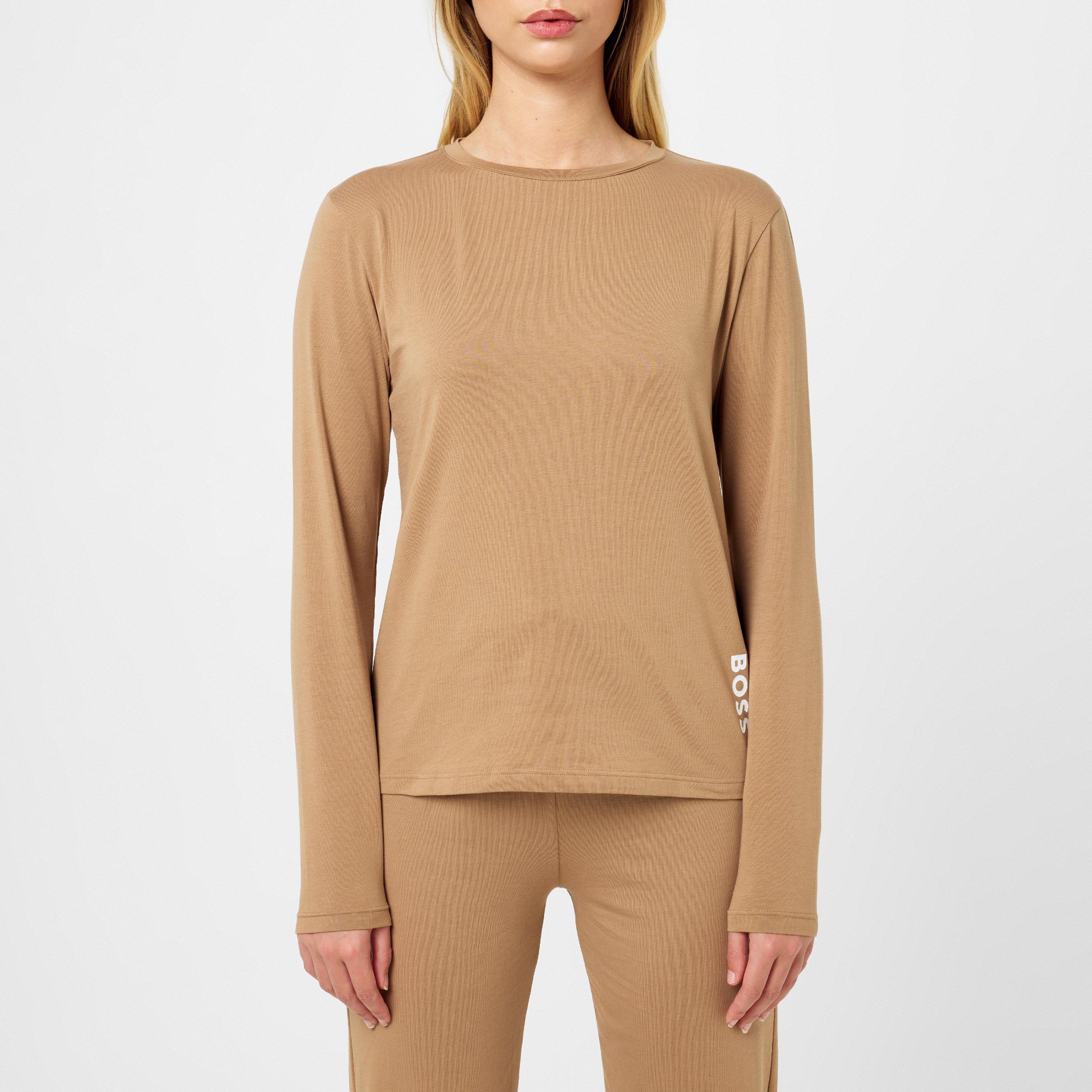 Boss Women's Long-Sleeve Lounge Set, Pyjama Set - Medium Beige - 16 (XL)