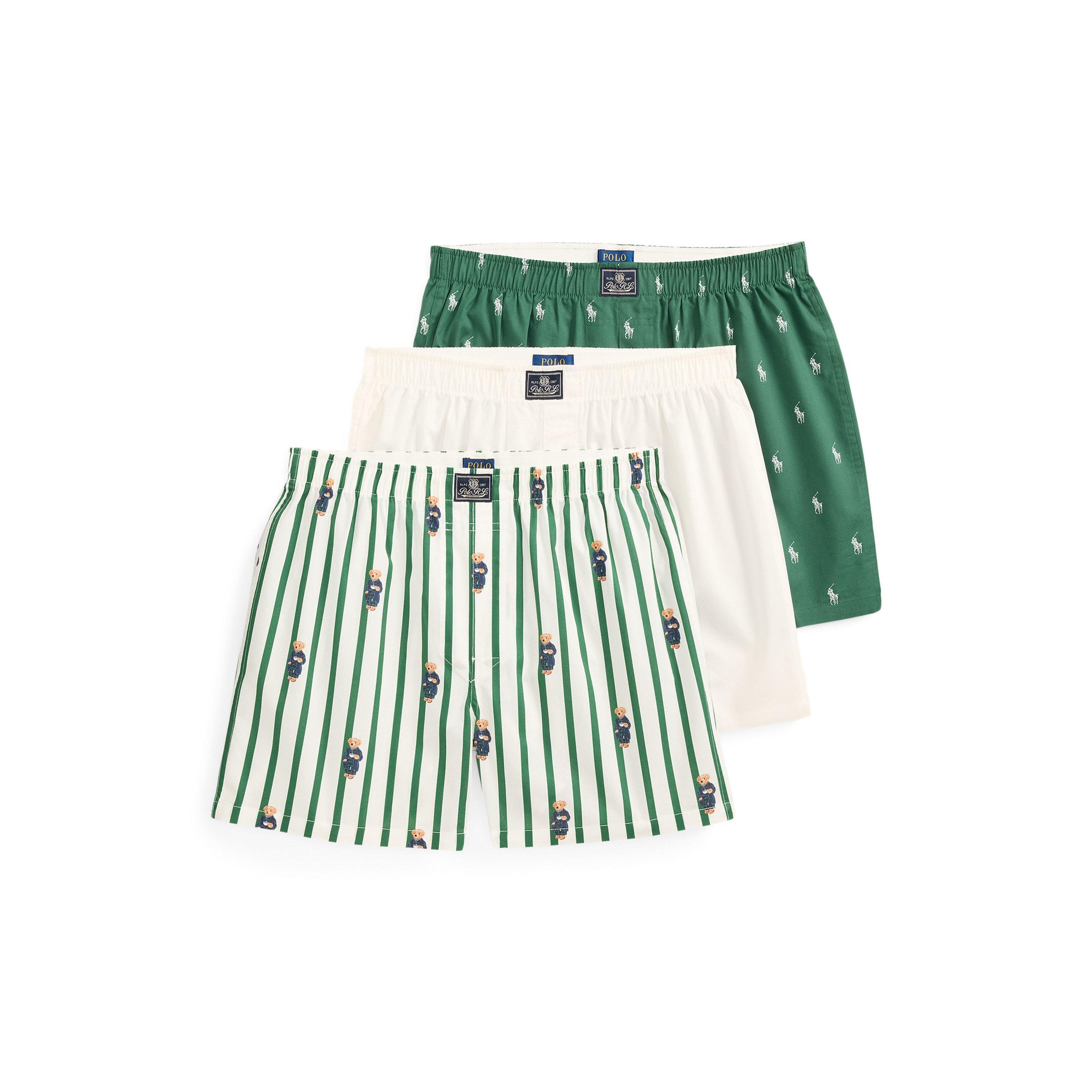Stripe/Wht/AOP - Polo Ralph Lauren - 3 Pack Open Boxer Shorts