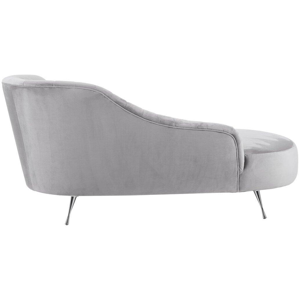 Grey - Fifty Five South - Rene Grey Velvet Right Hand Chaise Longue - 3