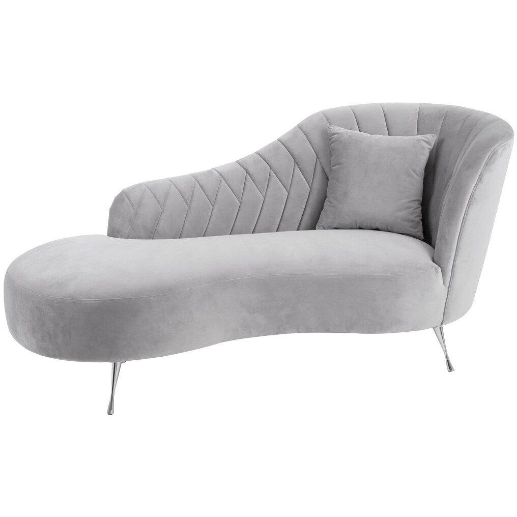 Grey - Fifty Five South - Rene Grey Velvet Right Hand Chaise Longue - 5