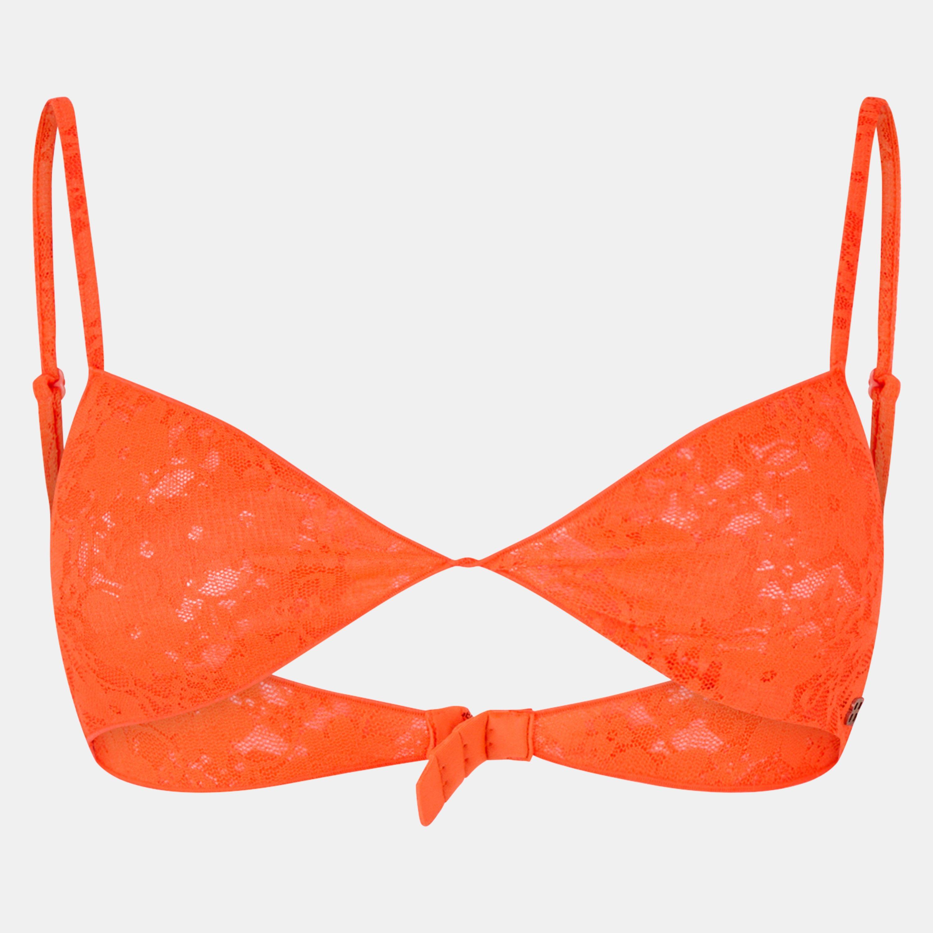 Fluo Orange - Balenciaga - Women's Full Cup Scoop Bralette - 1