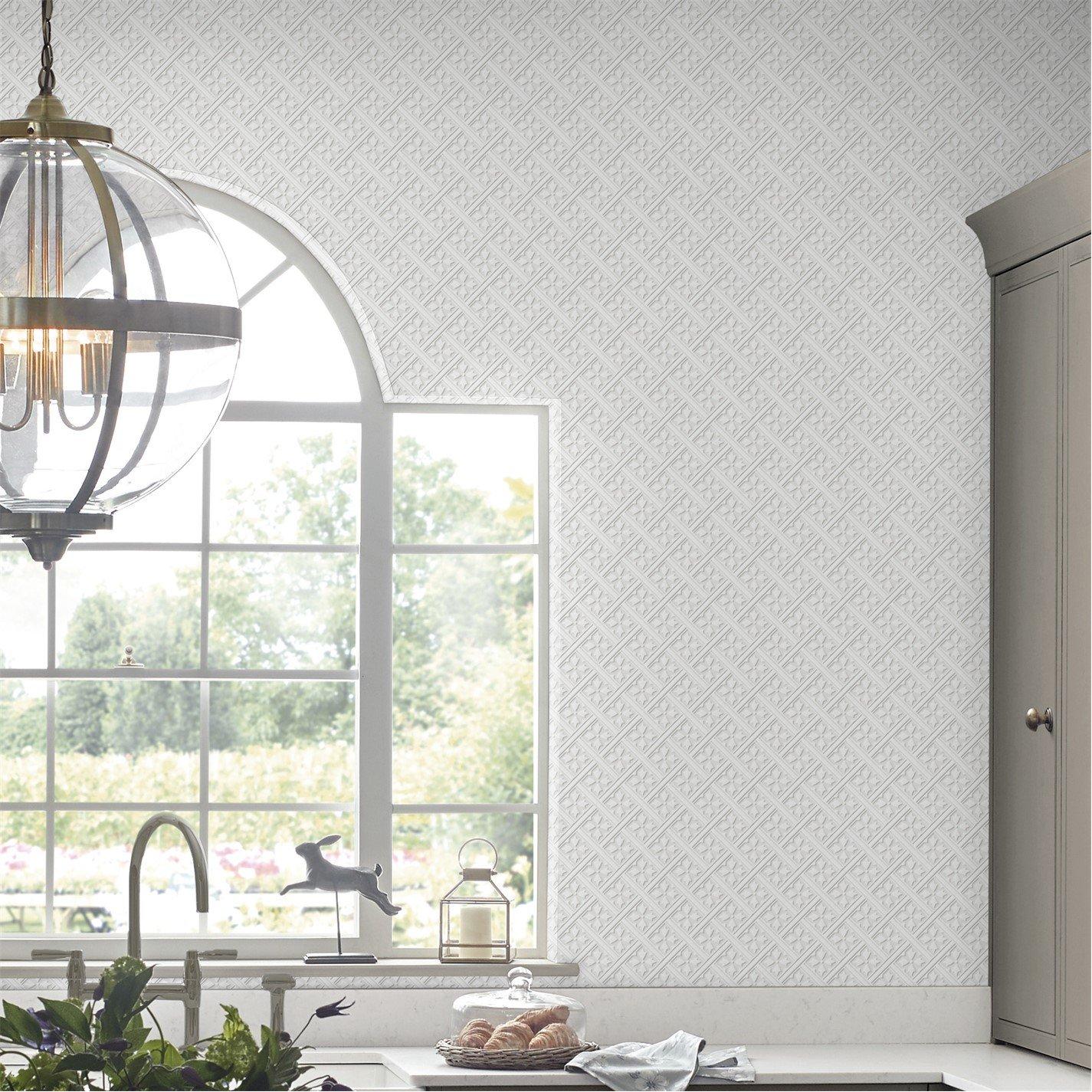 White - Laura Ashley - Mr Jones Paintable Wallpaper - 5