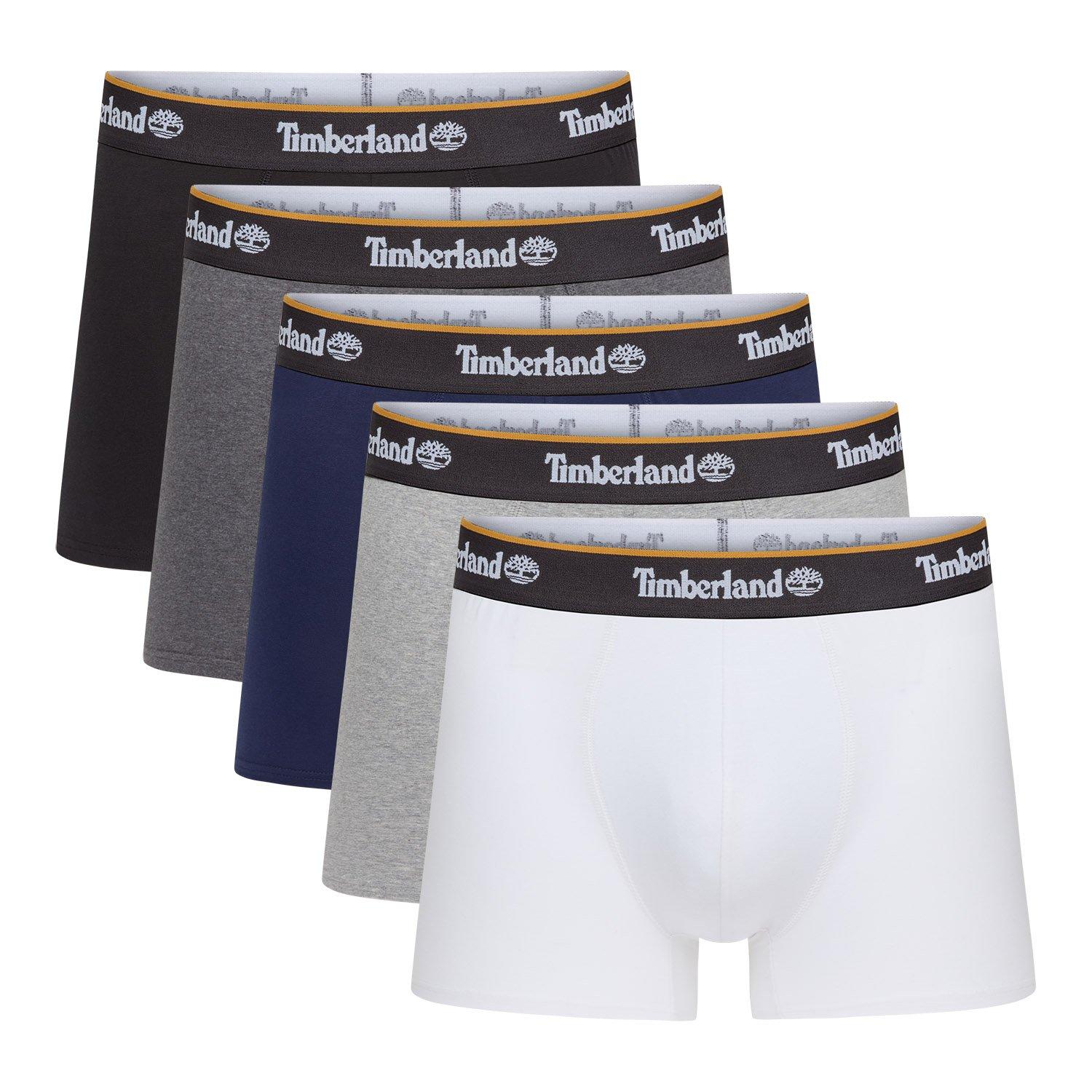 Bk/Wt/Gy/Ny/Chc - Timberland - Timberland Mens 5 Pack Trunks BASS - 1