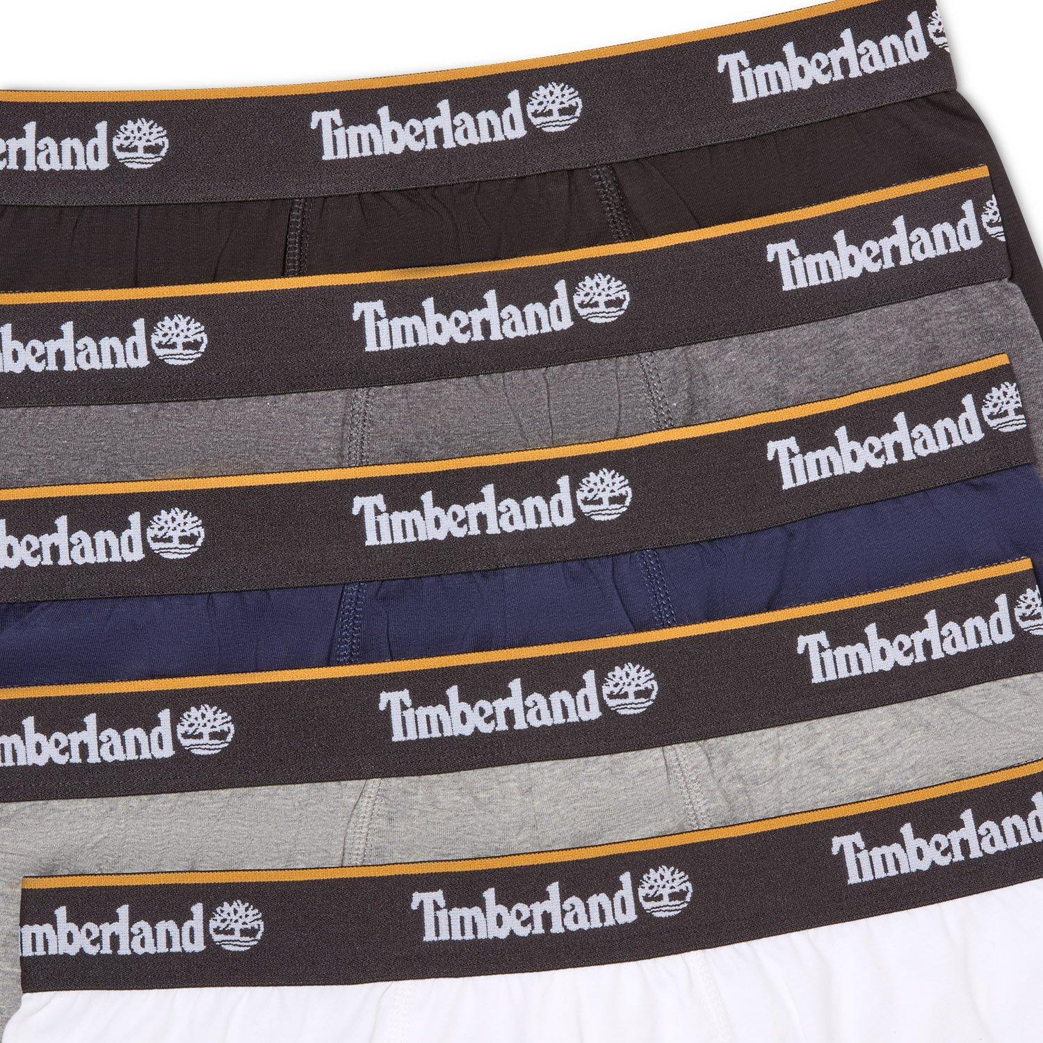 Bk/Wt/Gy/Ny/Chc - Timberland - Timberland Mens 5 Pack Trunks BASS - 12