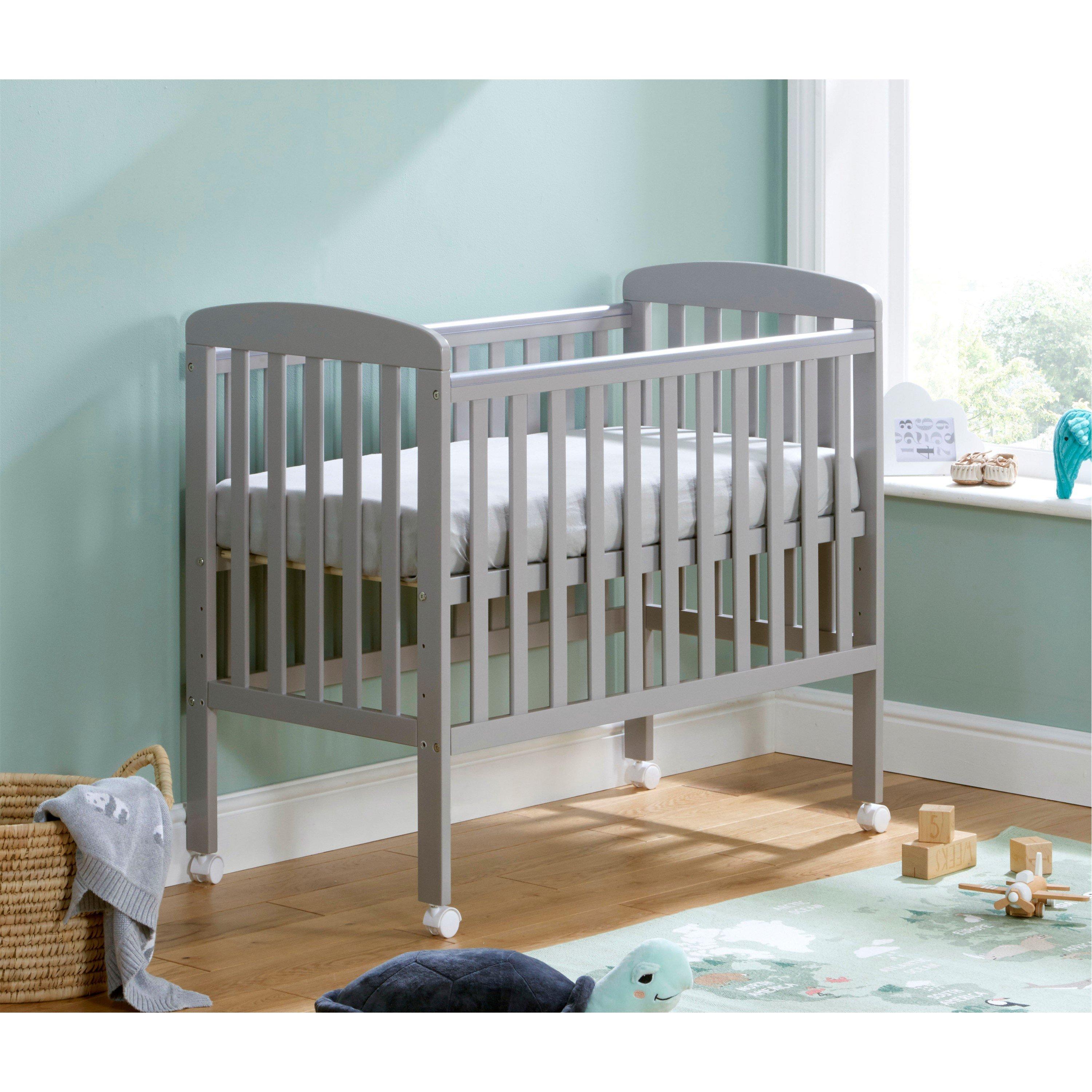 Grey - Babymore - Babymore Space Saver Cot GREY - 2