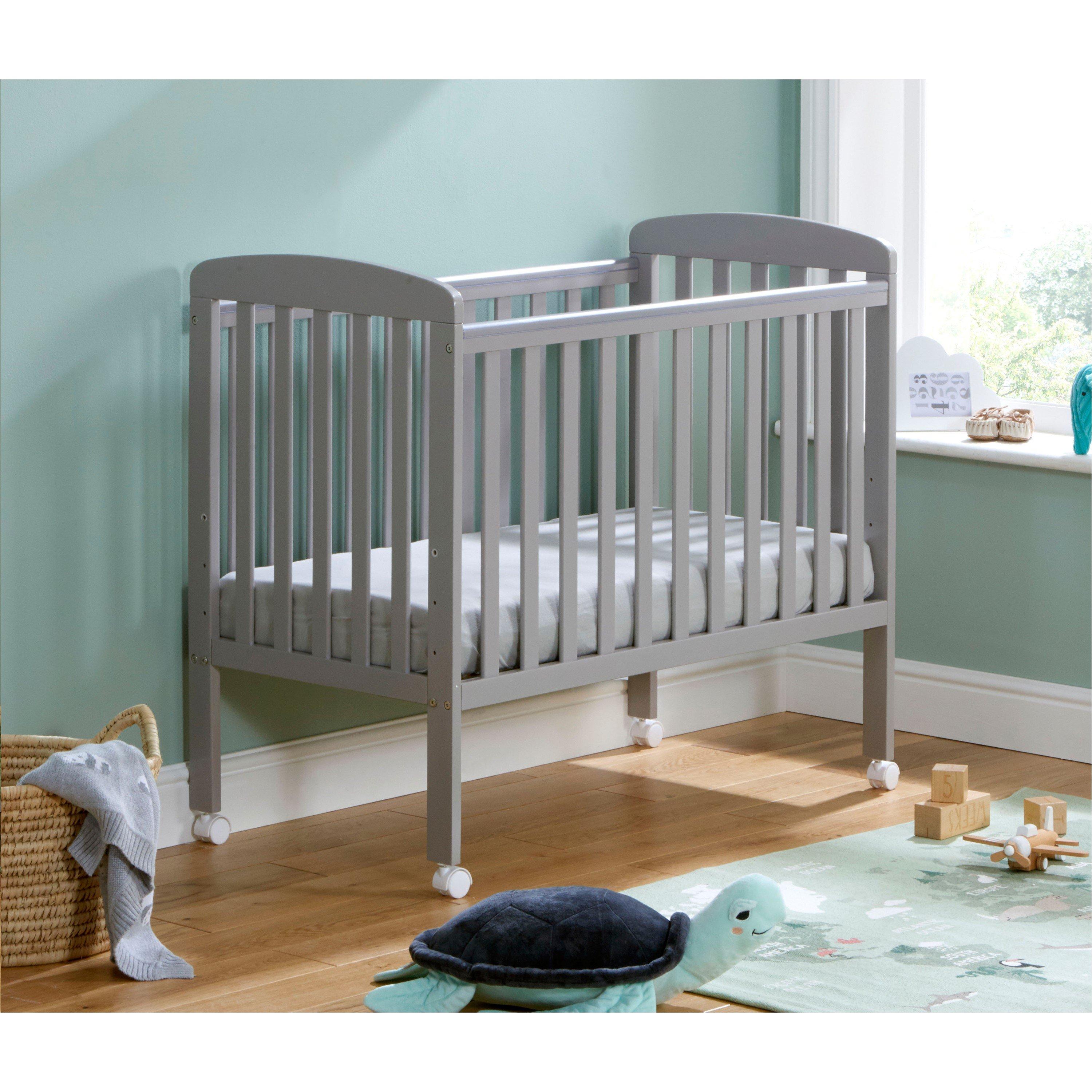 Grey - Babymore - Babymore Space Saver Cot GREY - 3