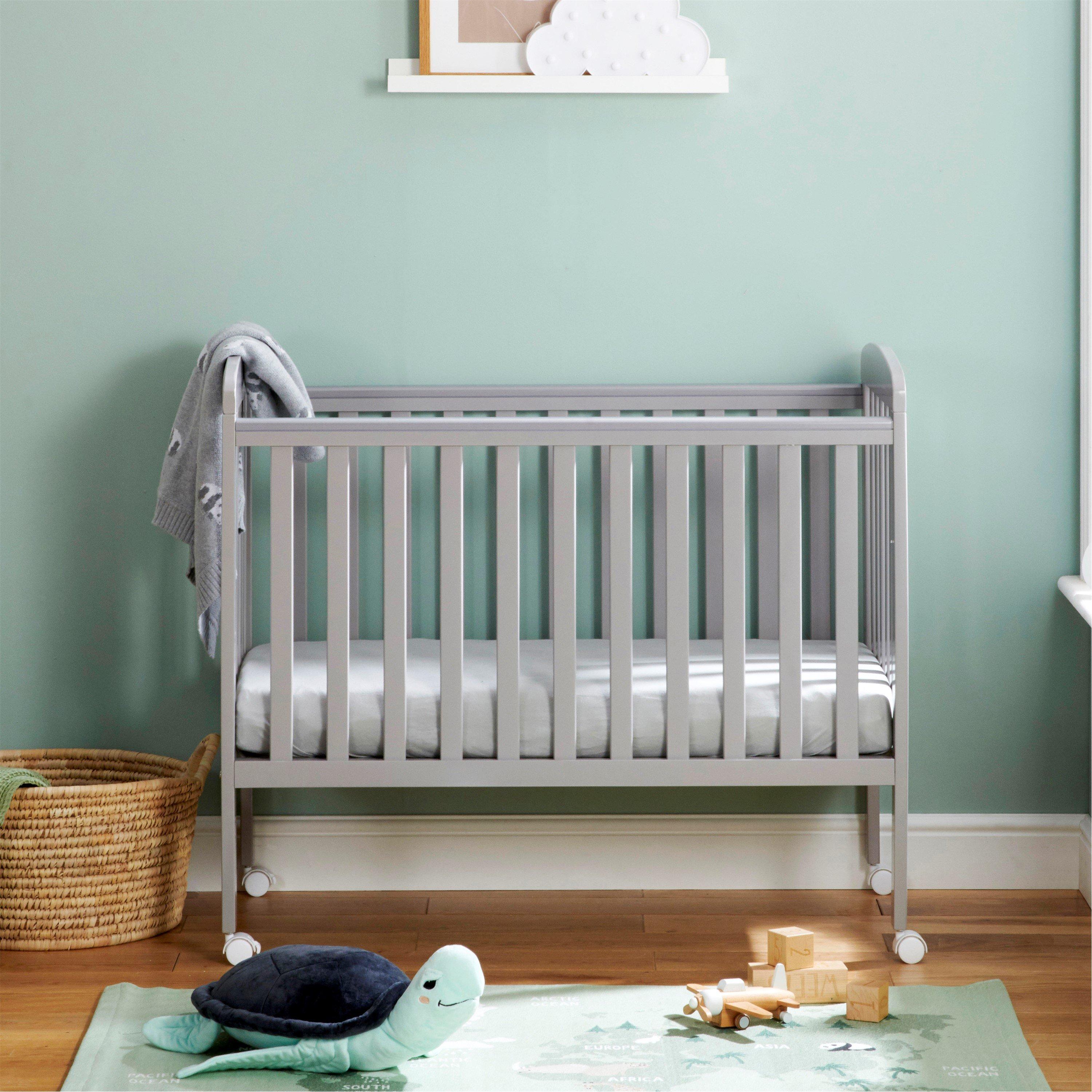 Grey - Babymore - Babymore Space Saver Cot GREY - 4