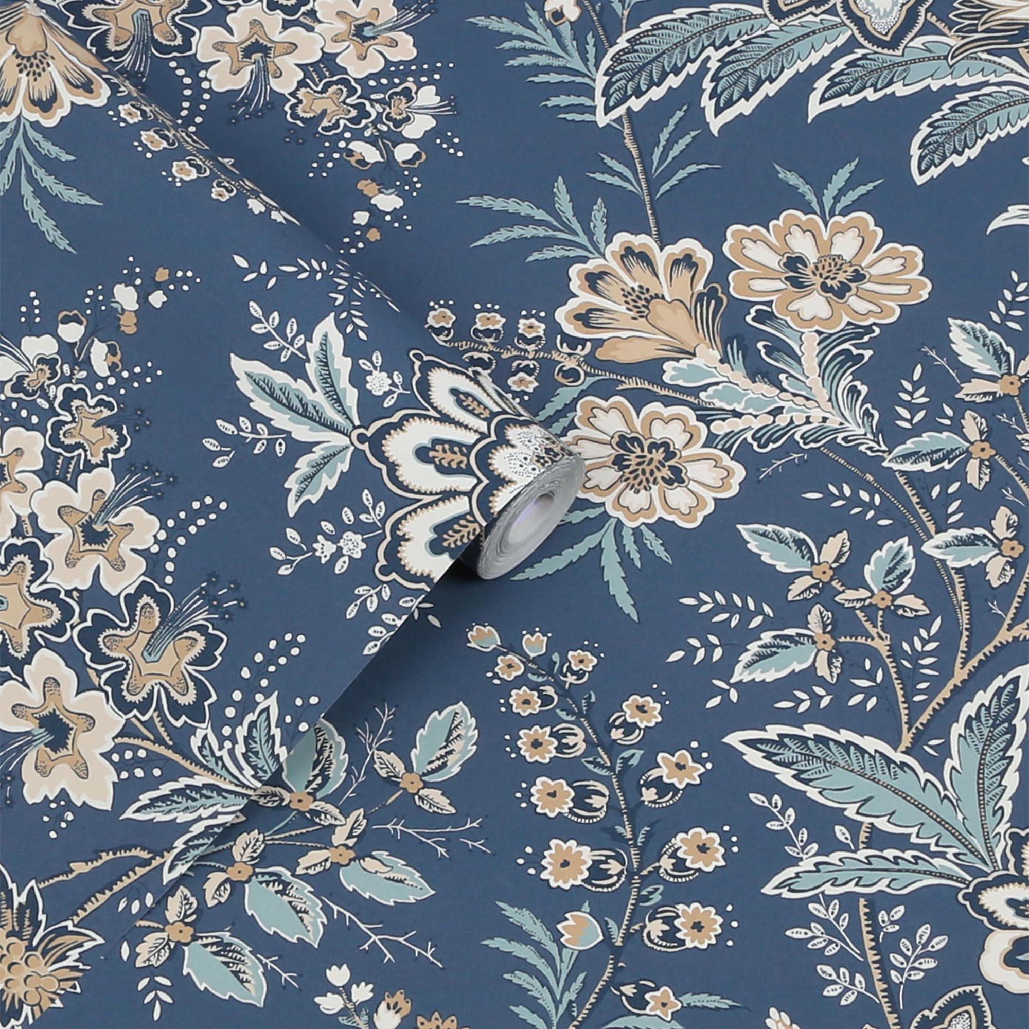 Blue - Laura Ashley - Marlbrook Dusky Seaspray Wallpaper - 4