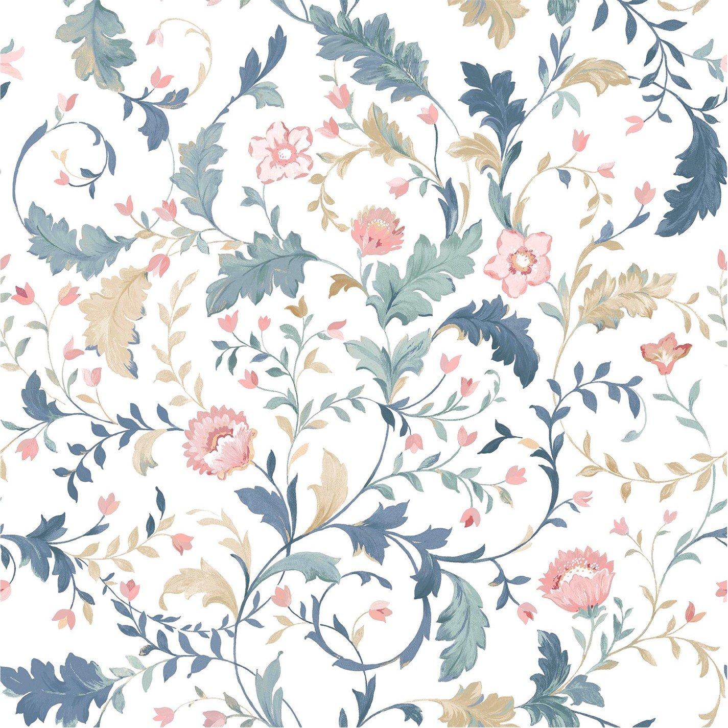 Blue - Laura Ashley - Litton Dusky Seaspray Wallpaper - 2