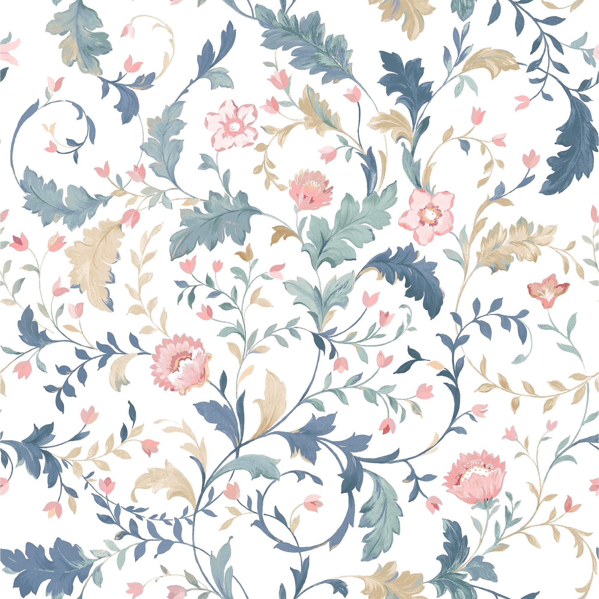 Blue - Laura Ashley - Litton Dusky Seaspray Wallpaper - 3