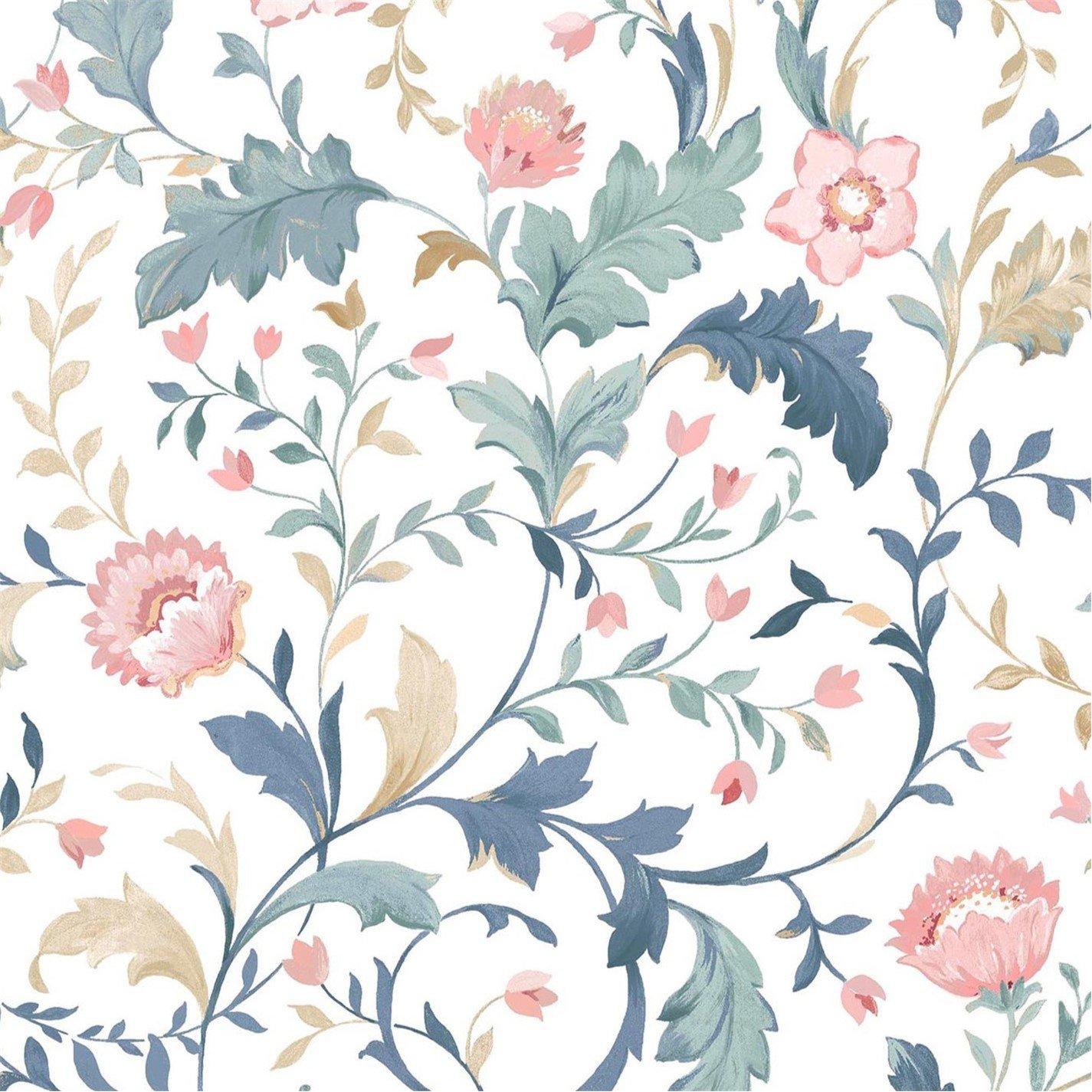 Blue - Laura Ashley - Litton Dusky Seaspray Wallpaper - 4