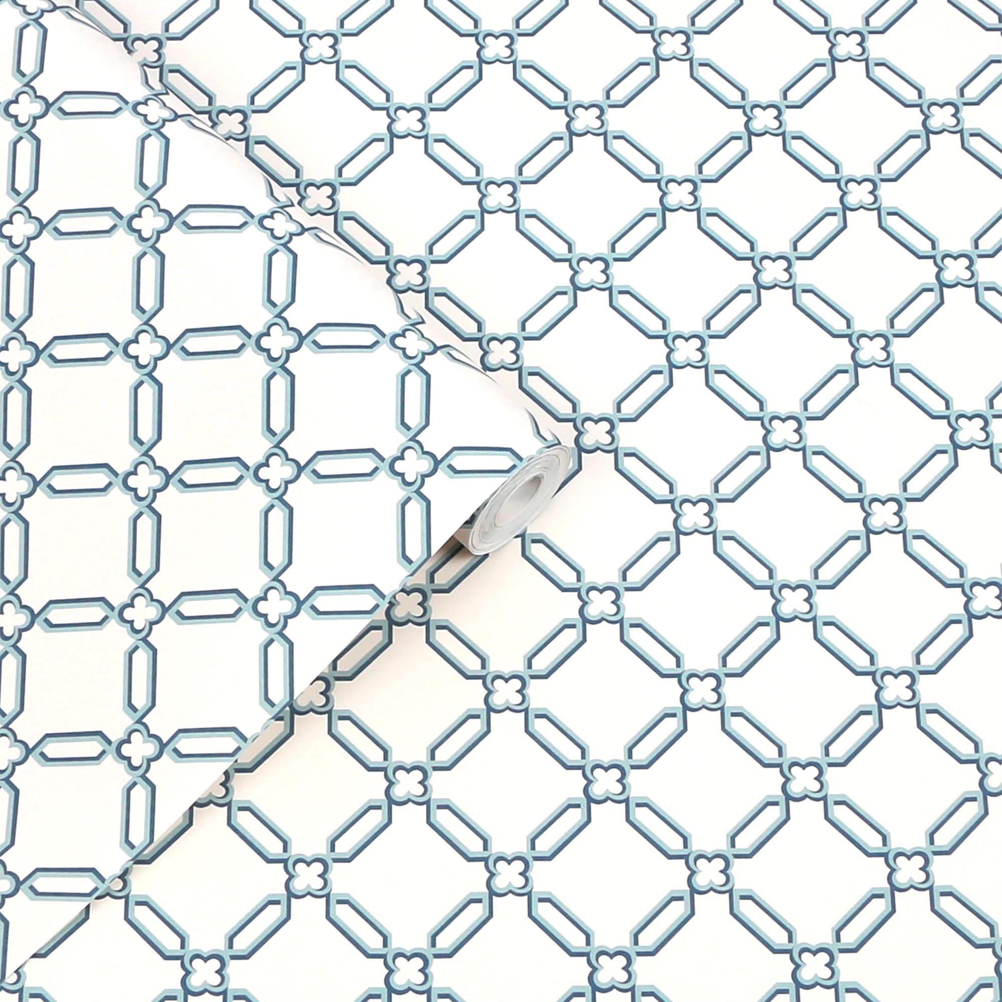 Blue - Laura Ashley - Westminster Dusky Seaspray Wallpaper - 4