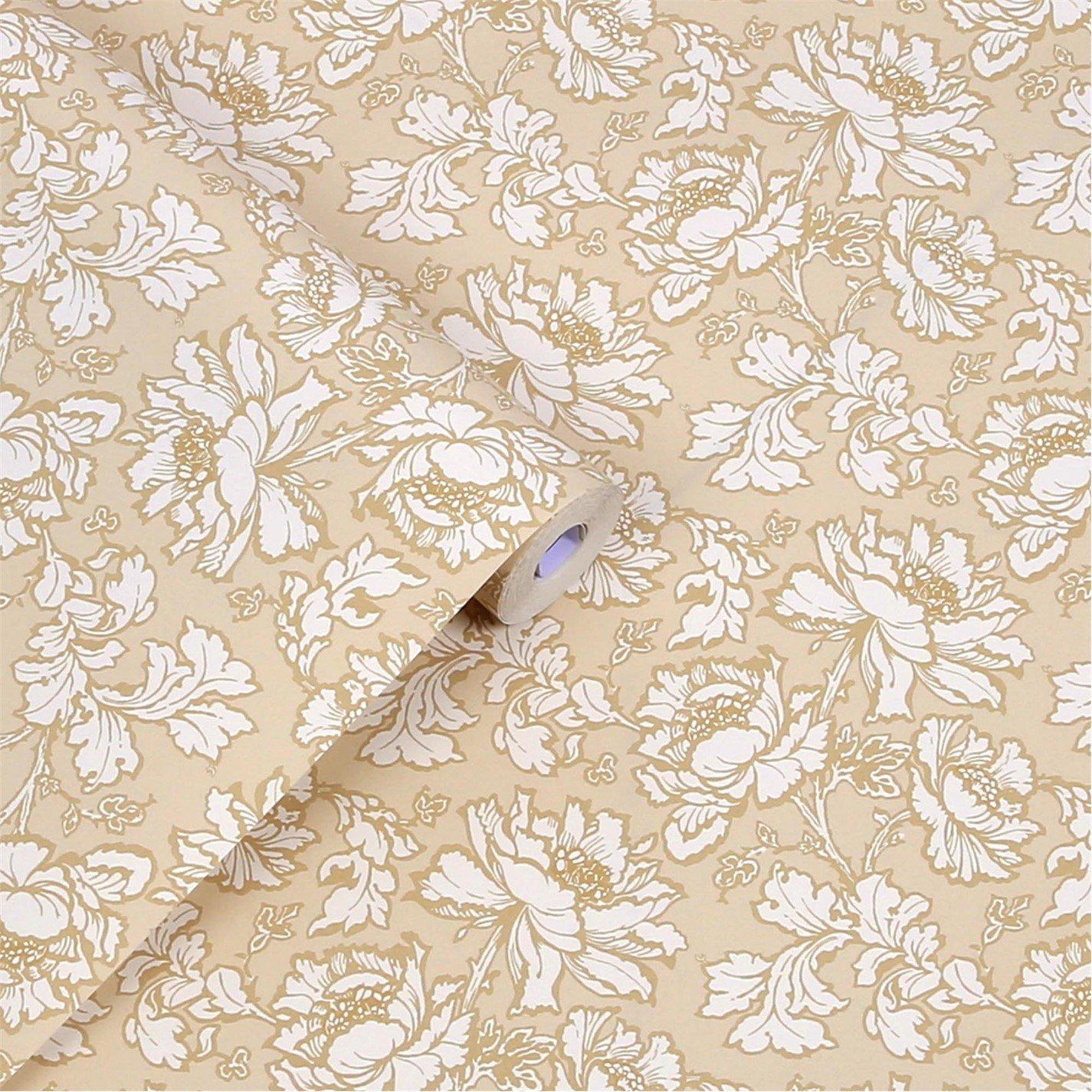 Gold - Laura Ashley - Tamara Gold Wallpaper - 3