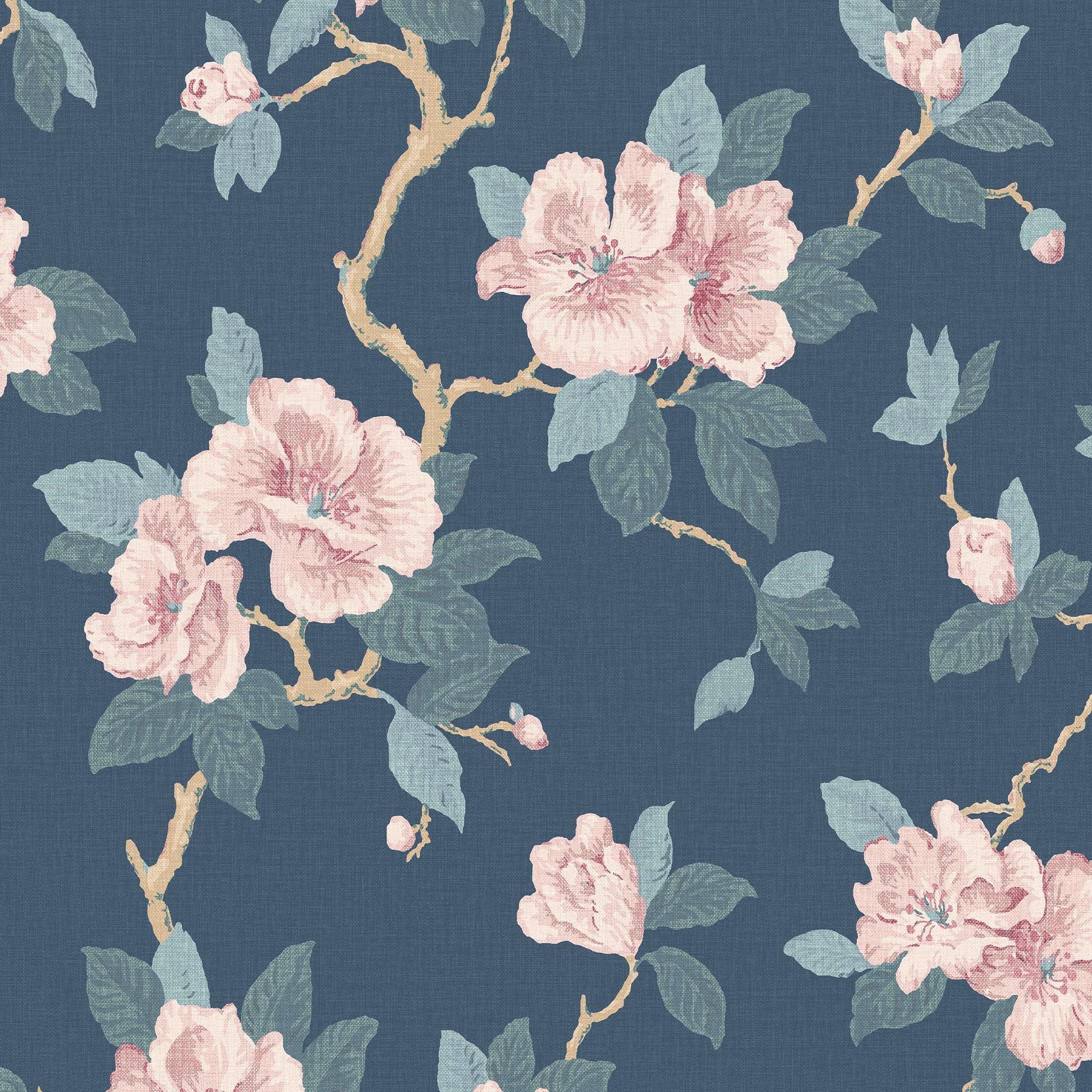 Blue - Laura Ashley - Maya Dusky Seaspray Wallpaper - 3