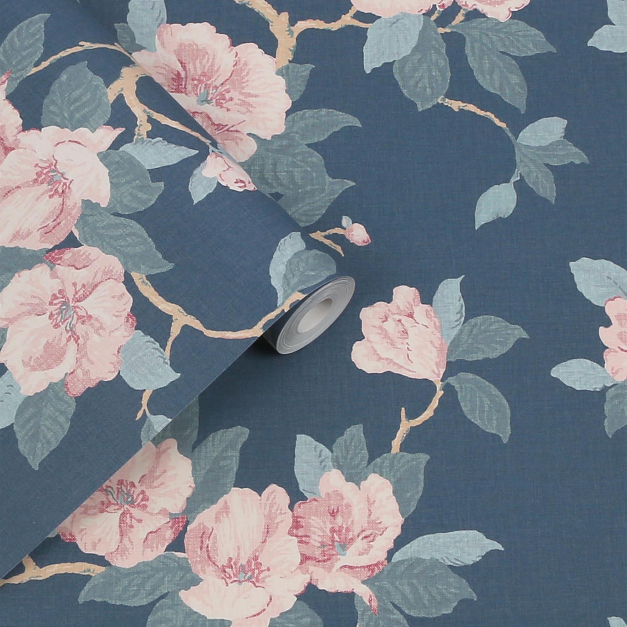 Blue - Laura Ashley - Maya Dusky Seaspray Wallpaper - 4
