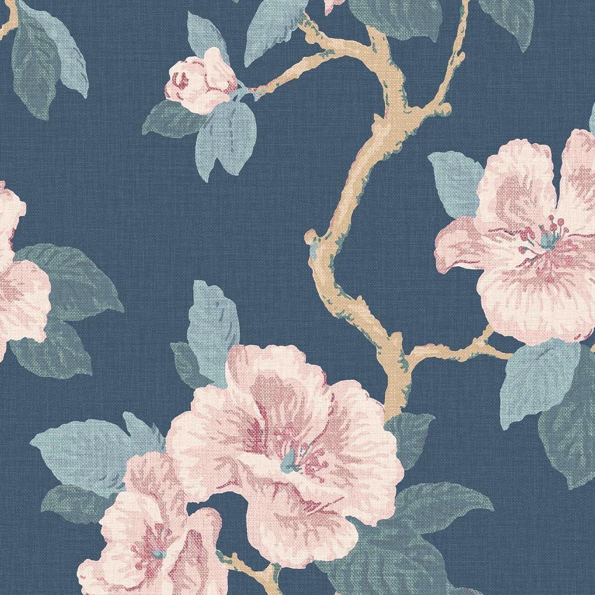 Blue - Laura Ashley - Maya Dusky Seaspray Wallpaper - 5