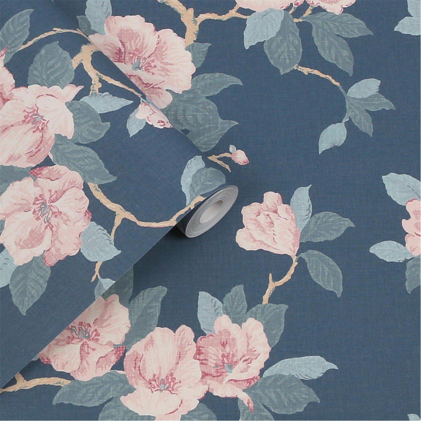 Blue - Laura Ashley - Maya Dusky Seaspray Wallpaper - 3