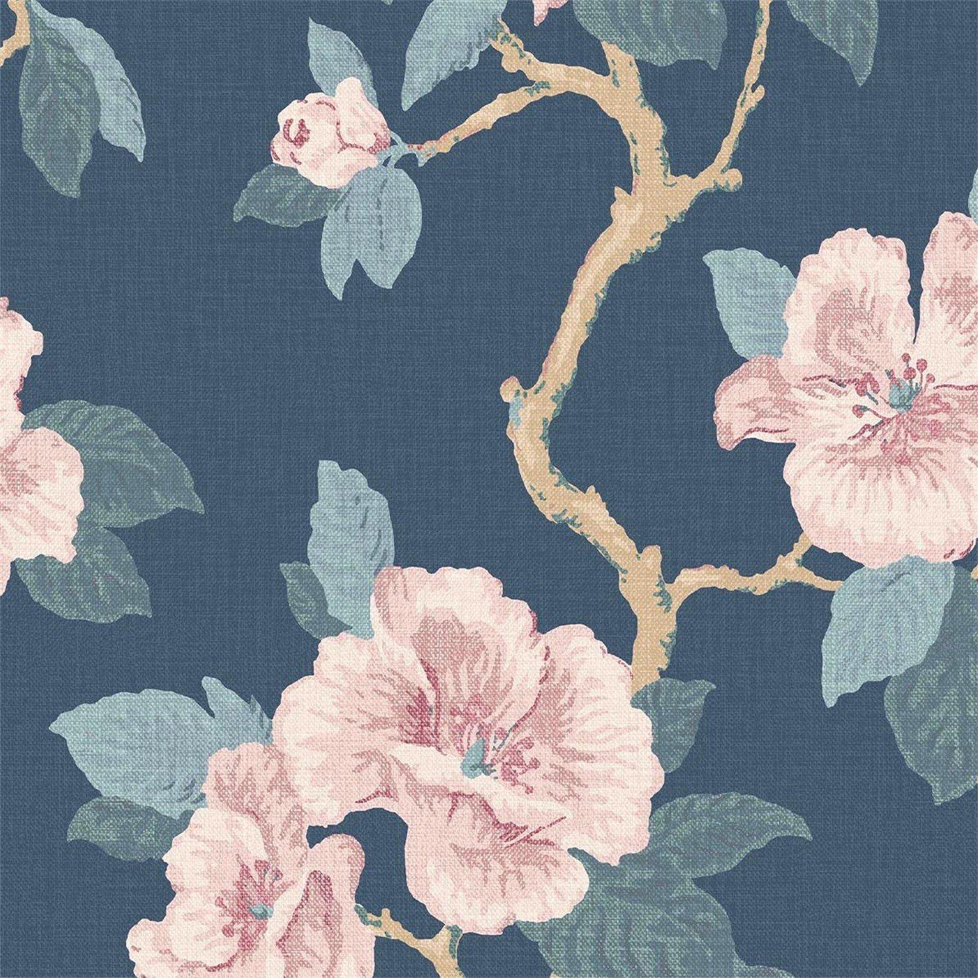 Blue - Laura Ashley - Maya Dusky Seaspray Wallpaper - 4