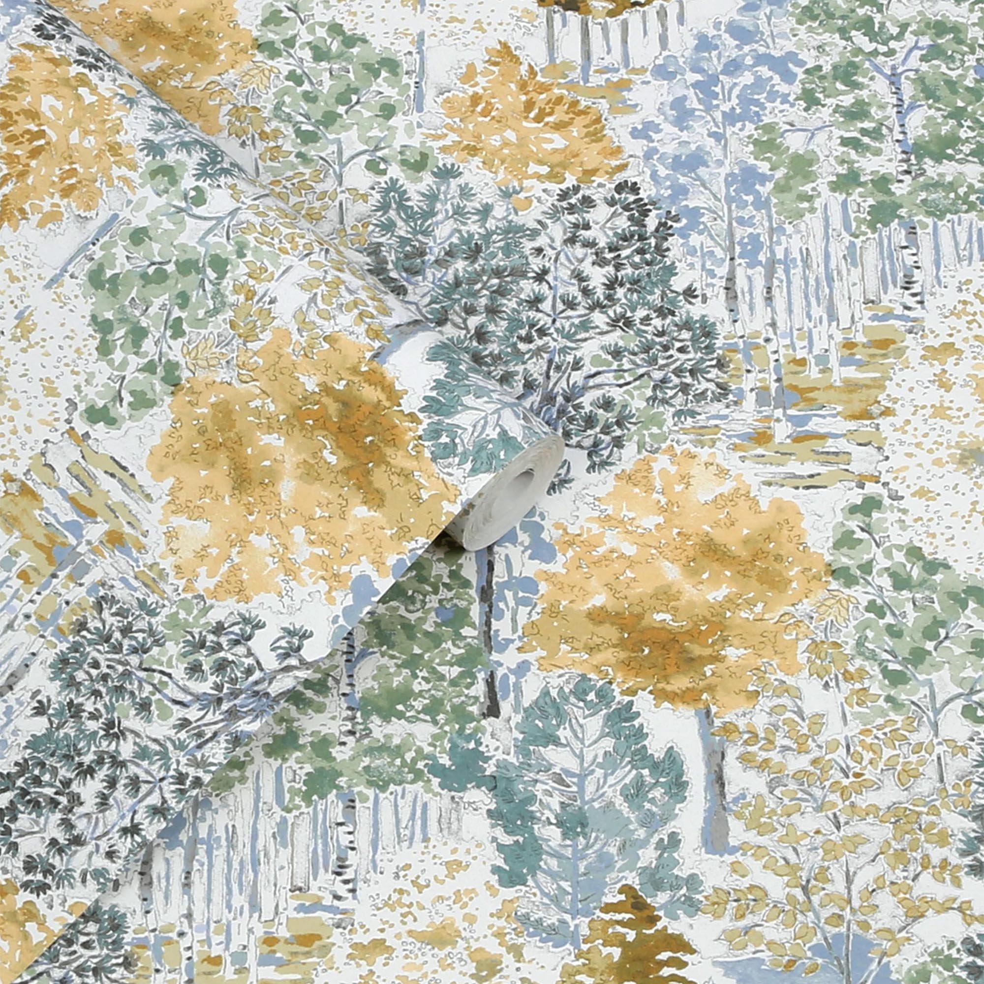 Ochre - Laura Ashley - Bernwood Ochre Yellow Wallpaper - 4