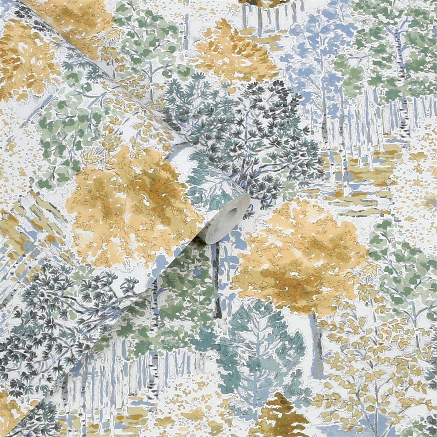 Ochre - Laura Ashley - Bernwood Ochre Yellow Wallpaper - 4