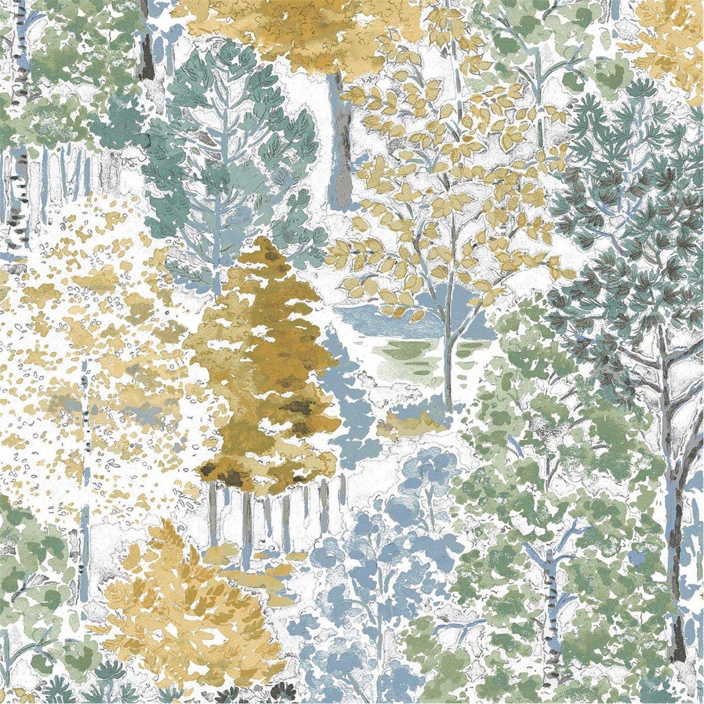 Ochre - Laura Ashley - Bernwood Ochre Yellow Wallpaper - 5