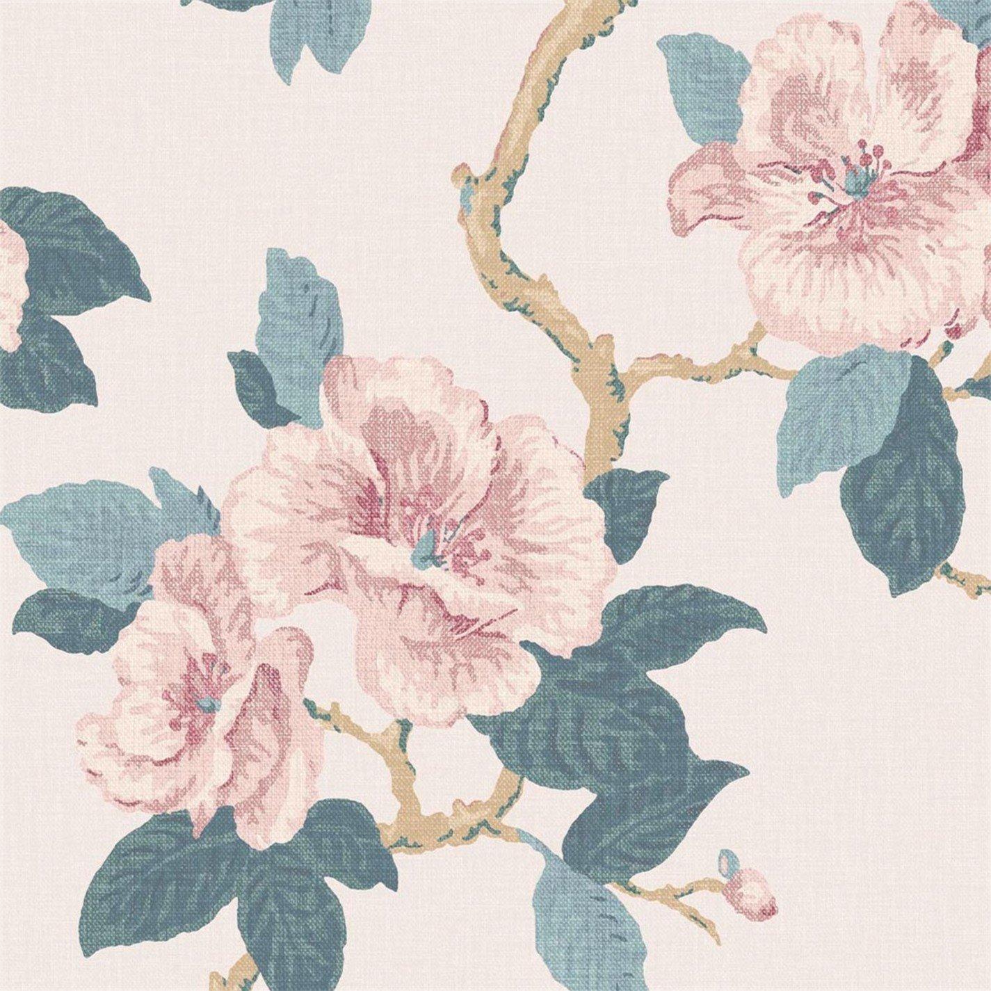 Cream - Laura Ashley - Maya Linen Wallpaper - 5