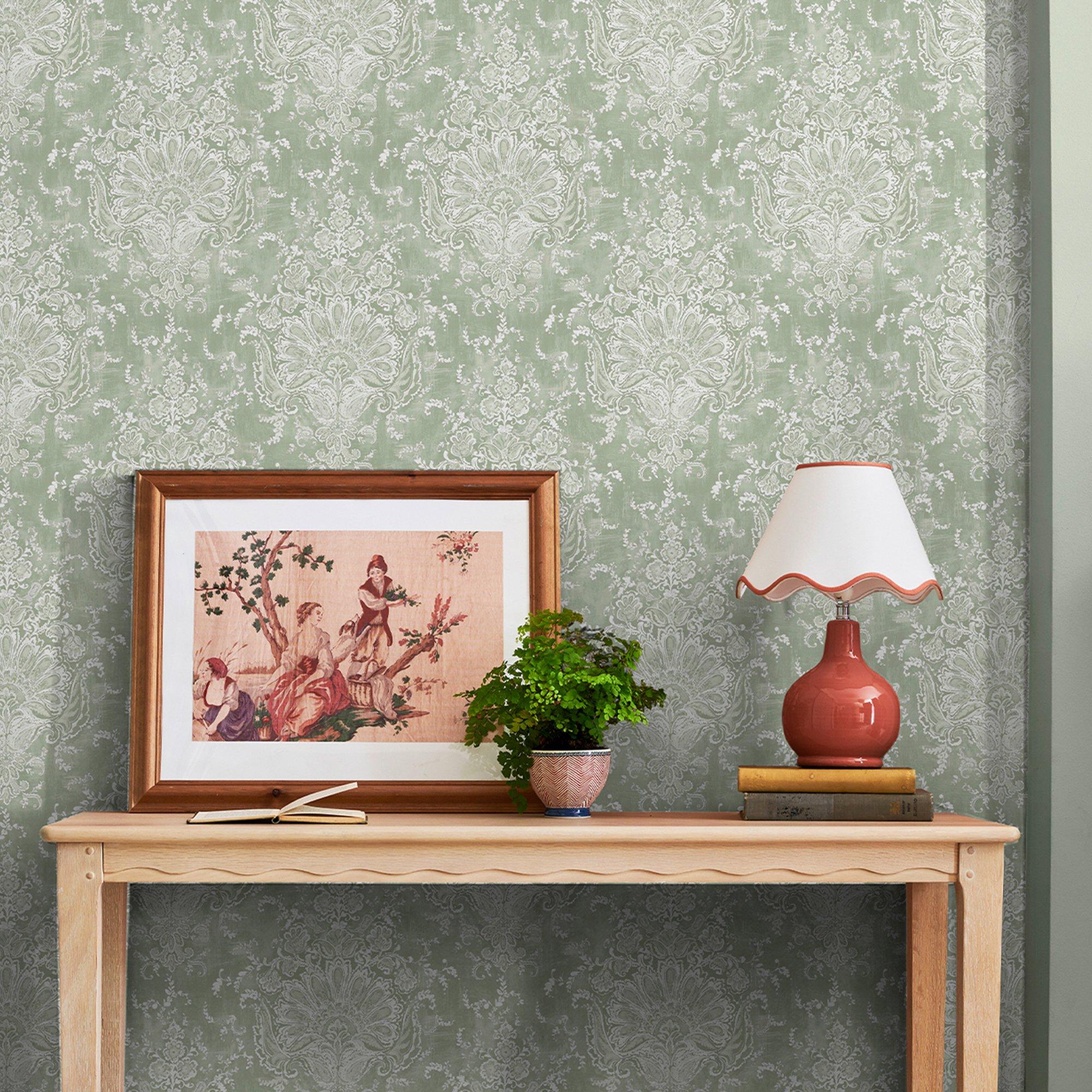 Sage - Laura Ashley - Maddox Sage Wallpaper - 1