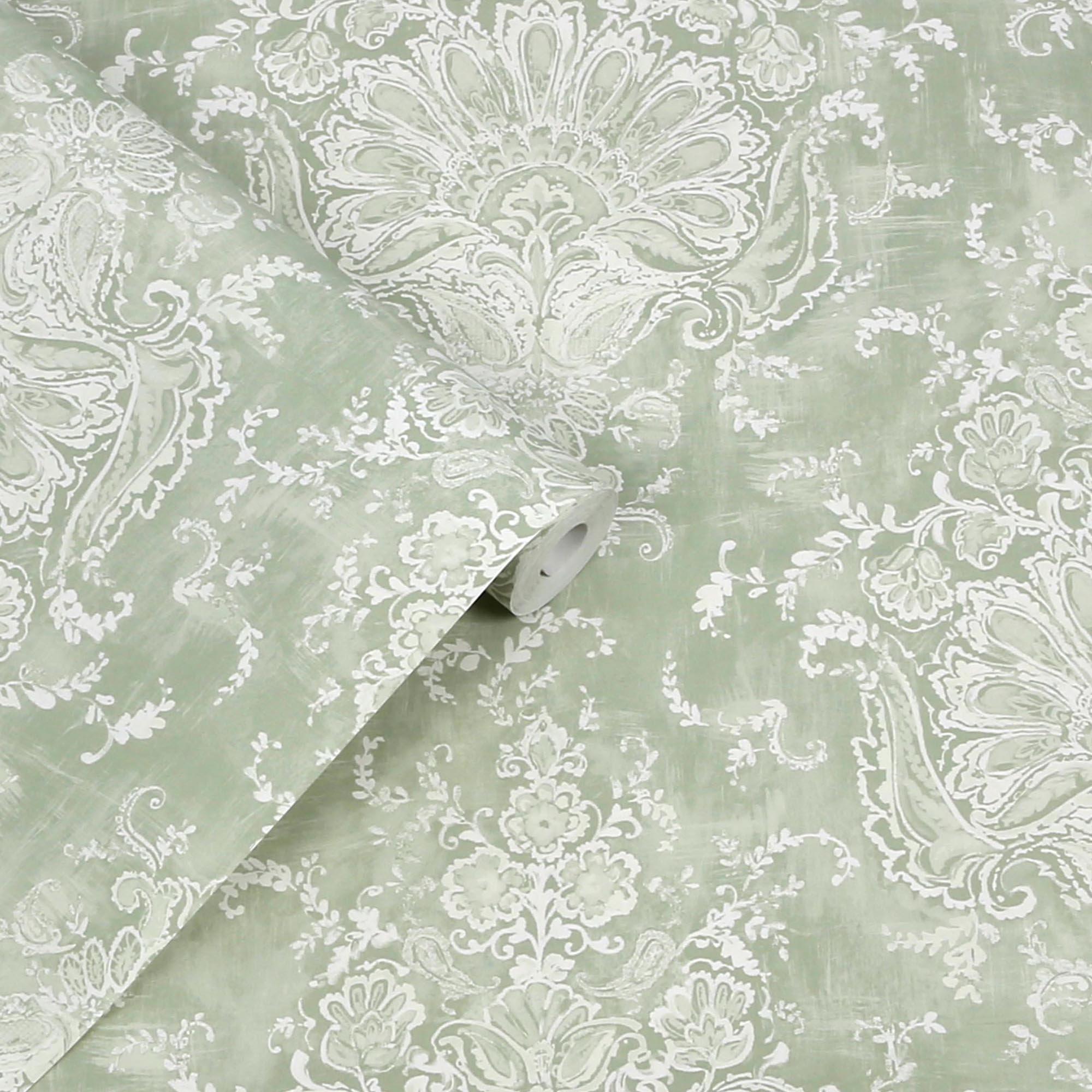 Sage - Laura Ashley - Maddox Sage Wallpaper - 4