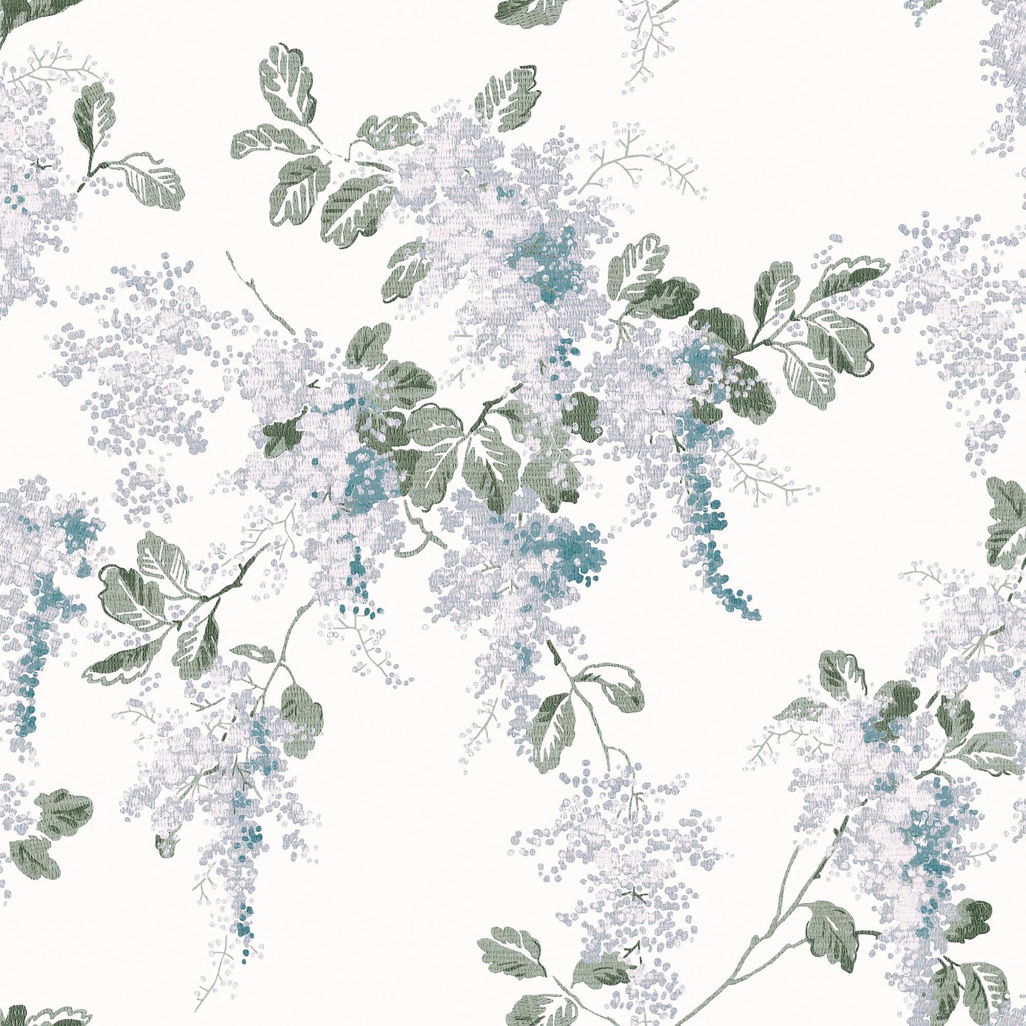 Blue - Laura Ashley - Mirabelle Pale Seaspray Wallpaper - 3