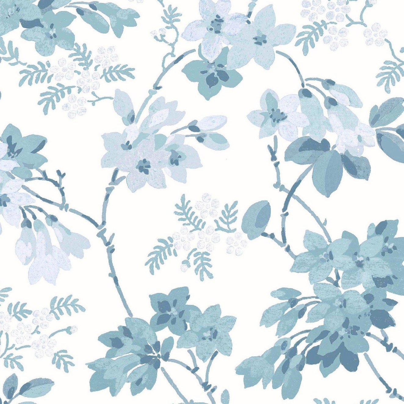 Blue - Laura Ashley - Yewland Seaspray Wallpaper - 5