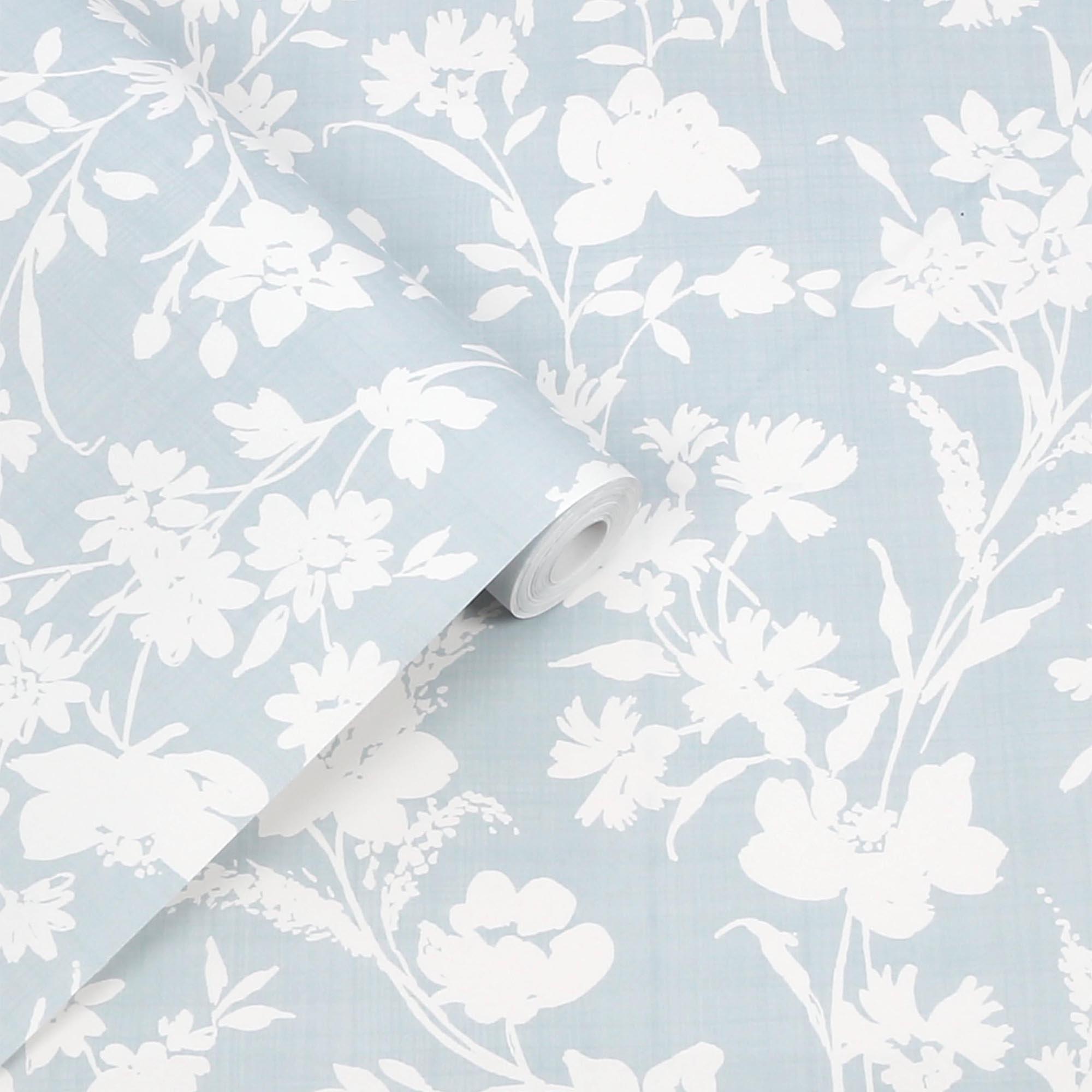 Blue - Laura Ashley - Rye Pale Seaspray Wallpaper - 3