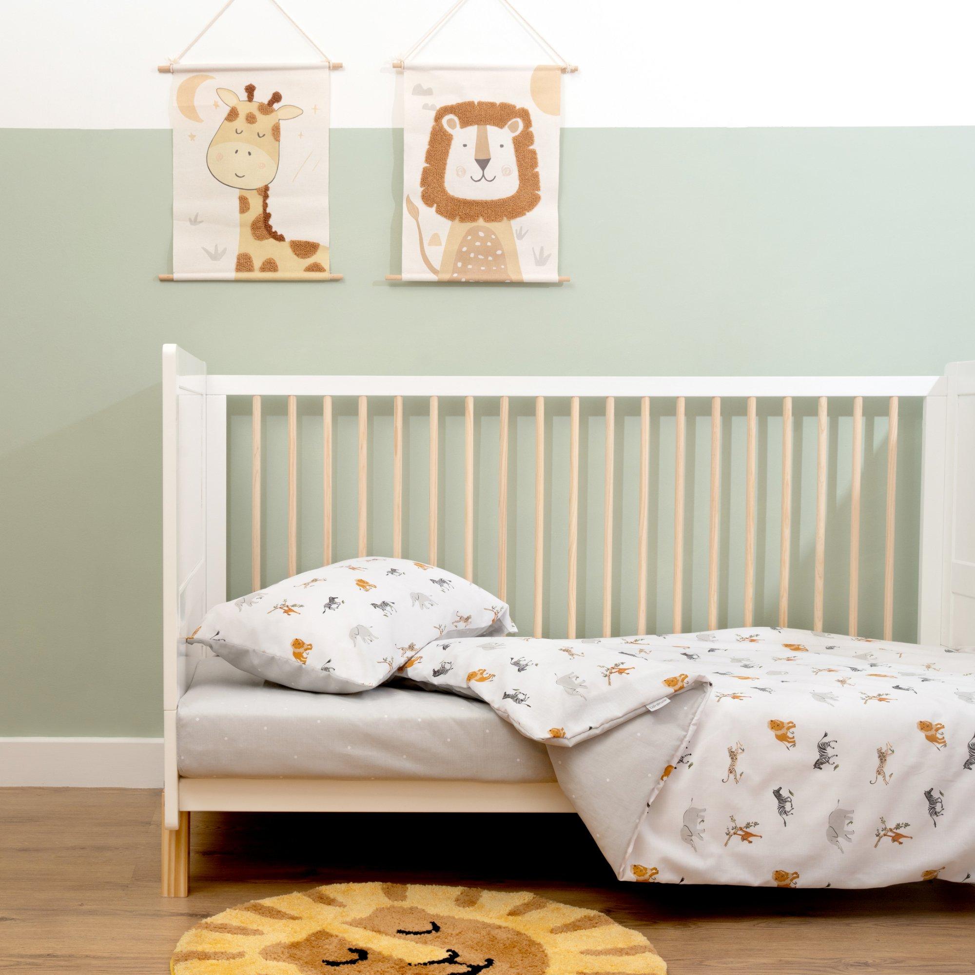 Multi - Clair De Lune - Clair de Lune Reversible Jungle Dream Cot Bed Set - 1
