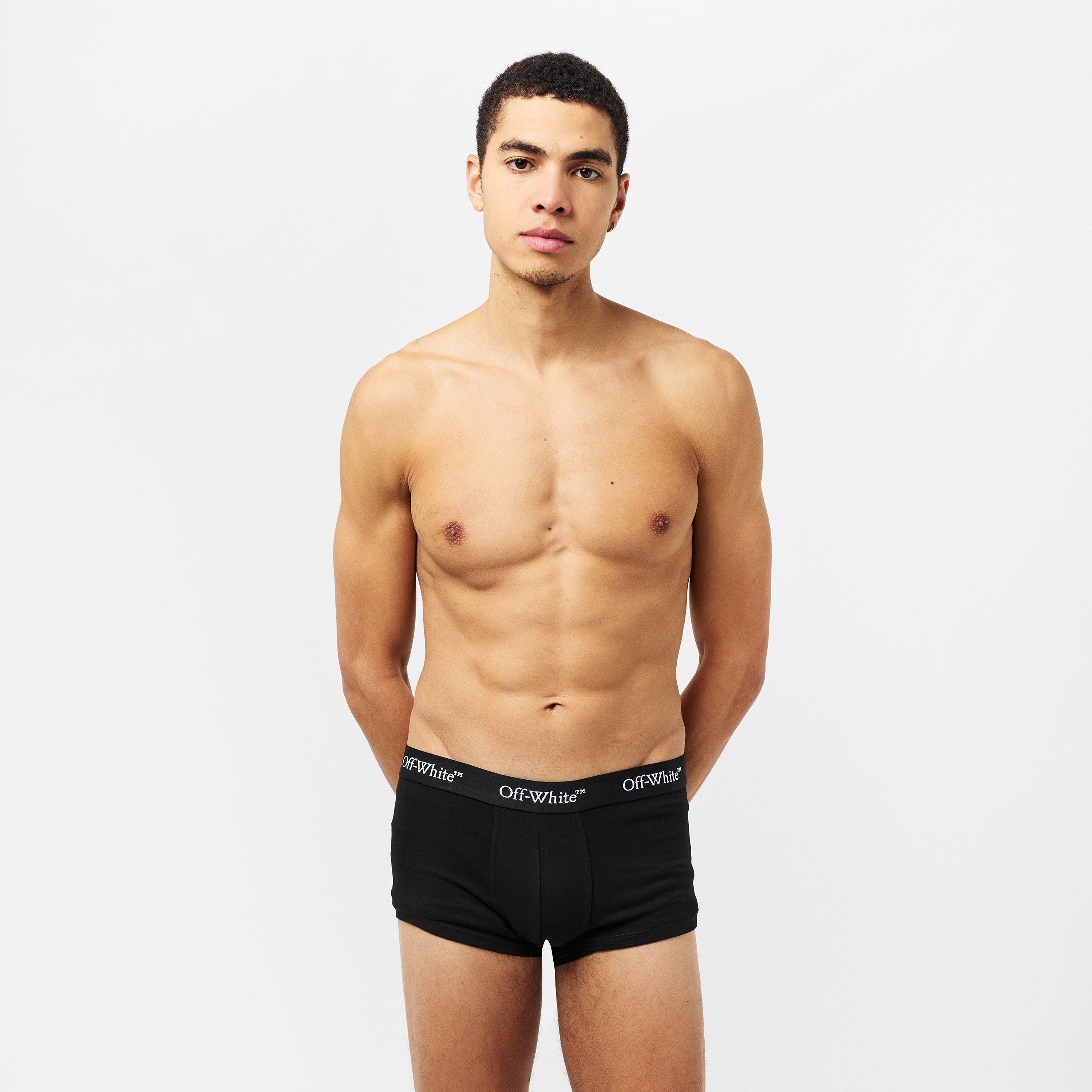 Black - Off White - Men's Bookish Boxers - 3