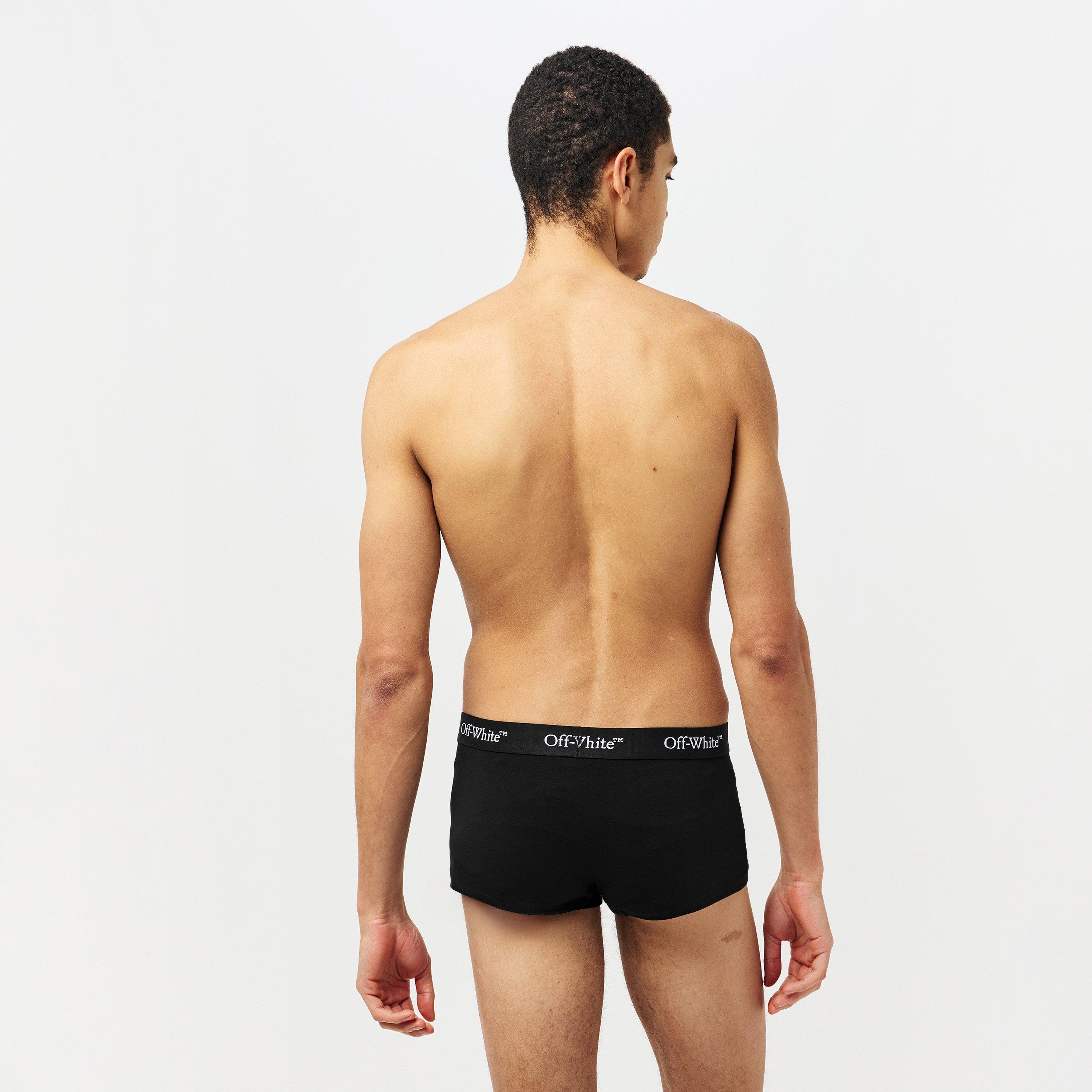 Black - Off White - Men's Bookish Boxers - 4