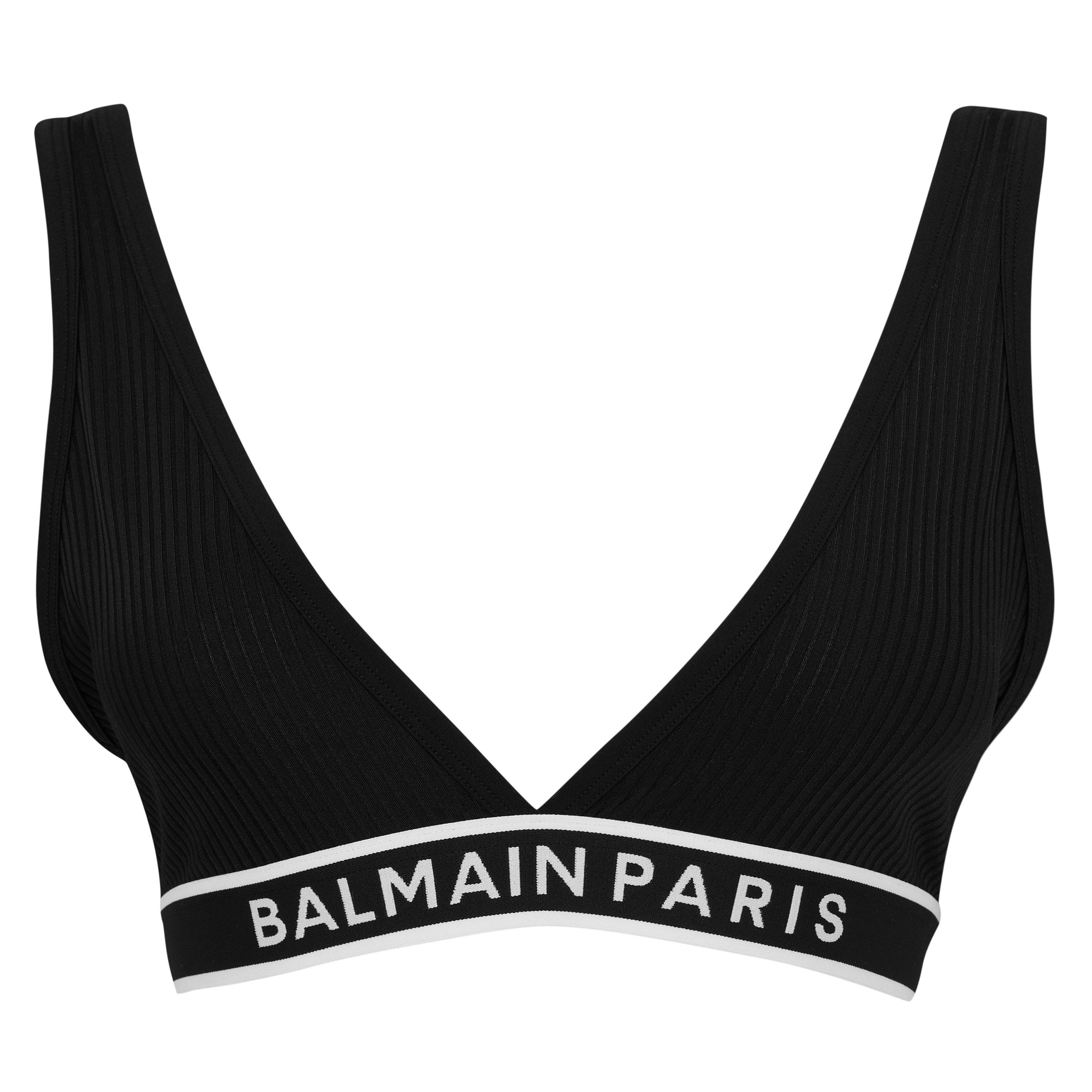 Balmain Underwear Paris Logo Triangle Bralette | Flannels