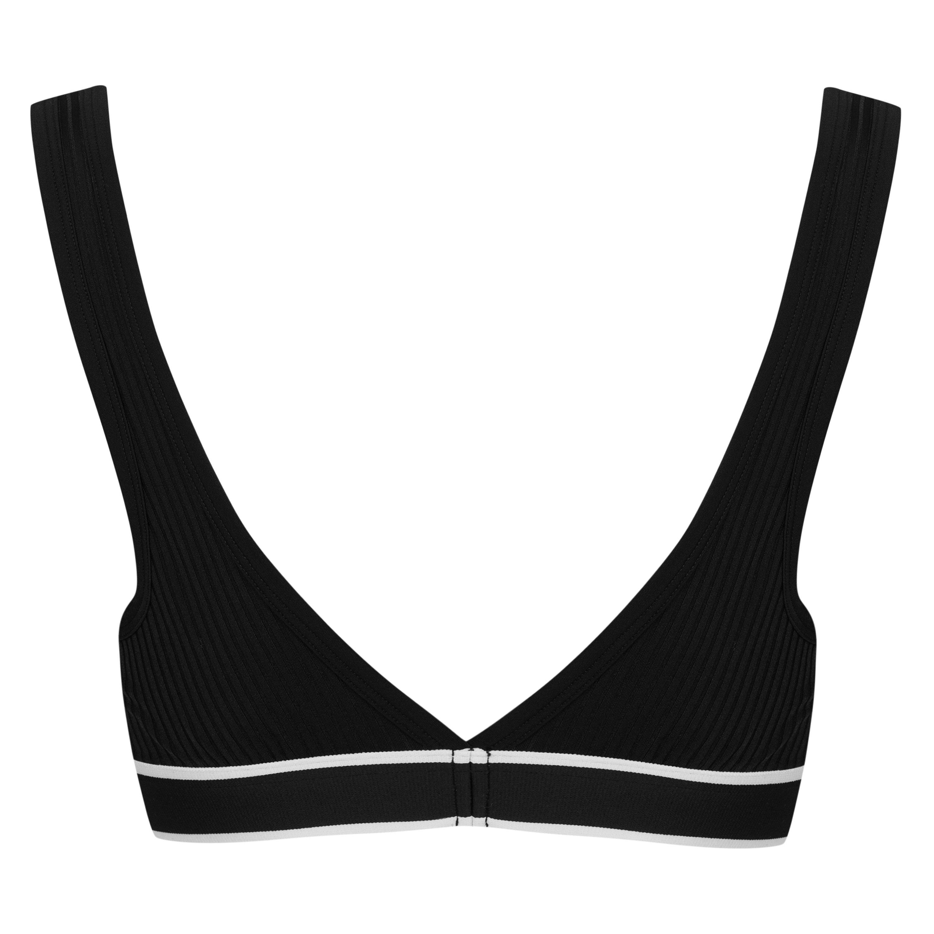 Black 001 - Balmain - Paris Logo Triangle Bralette - 5