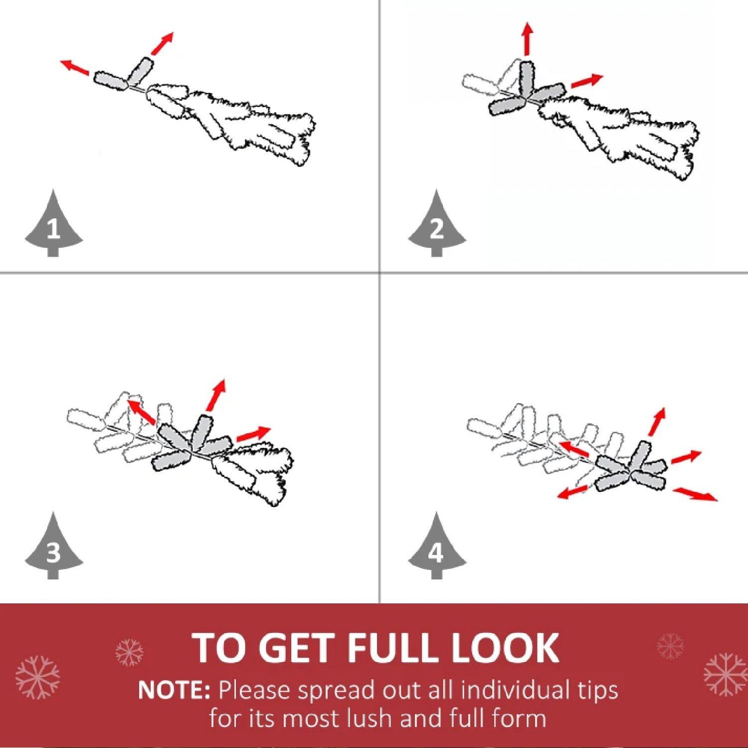 Multi - HOMCOM - Pre lit Artificial Christmas Tree - 5