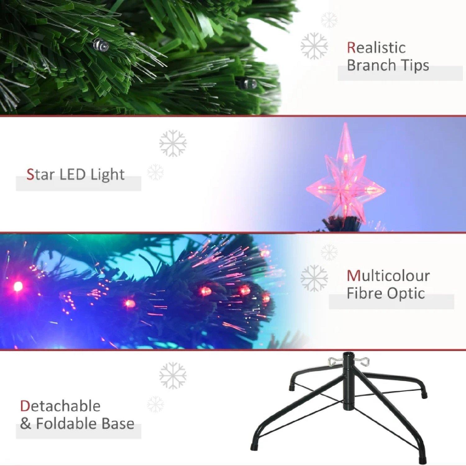 Multi - HOMCOM - Pre lit Artificial Christmas Tree - 6