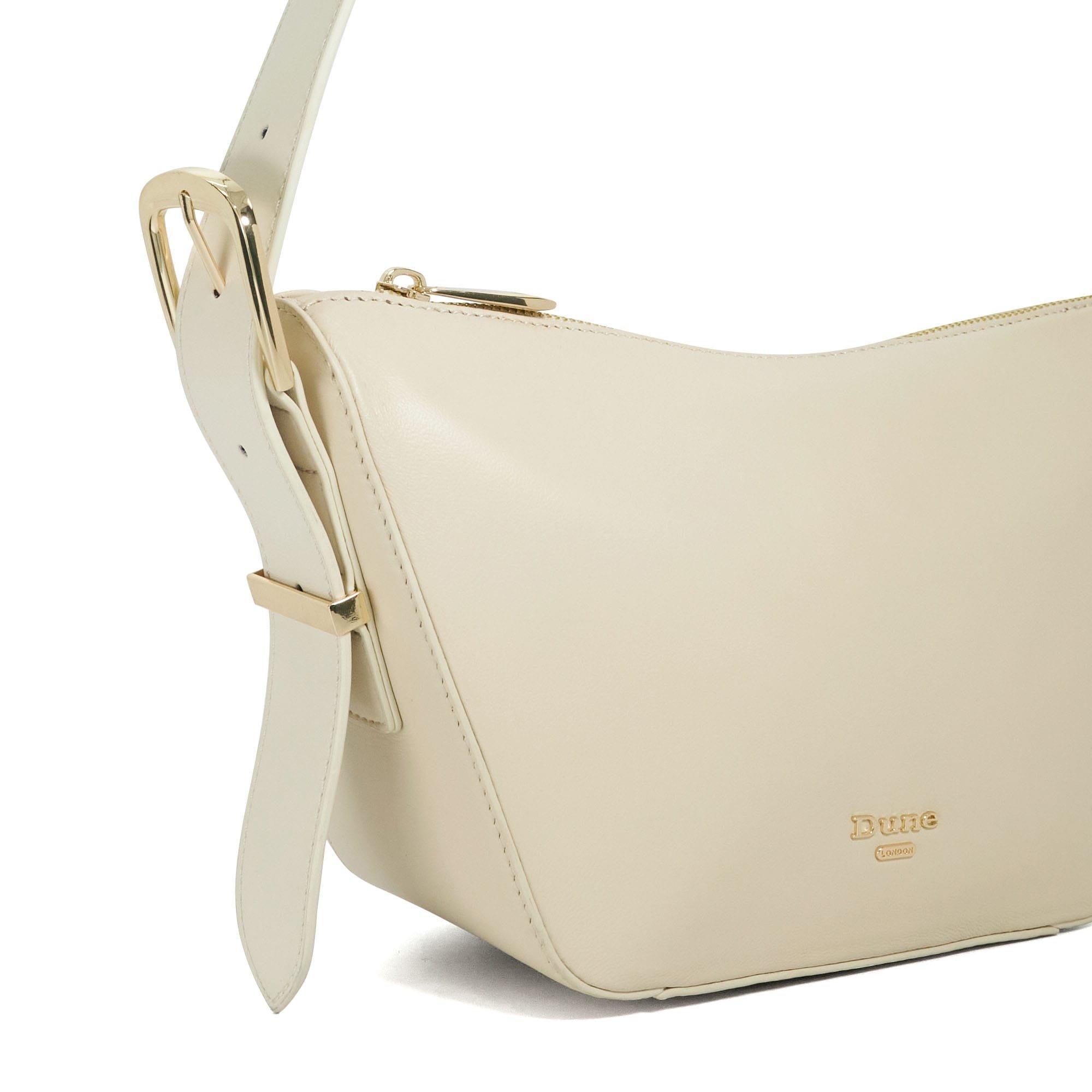 Ecru - Dune London - Delicately Suede Shoulder Bag - 5