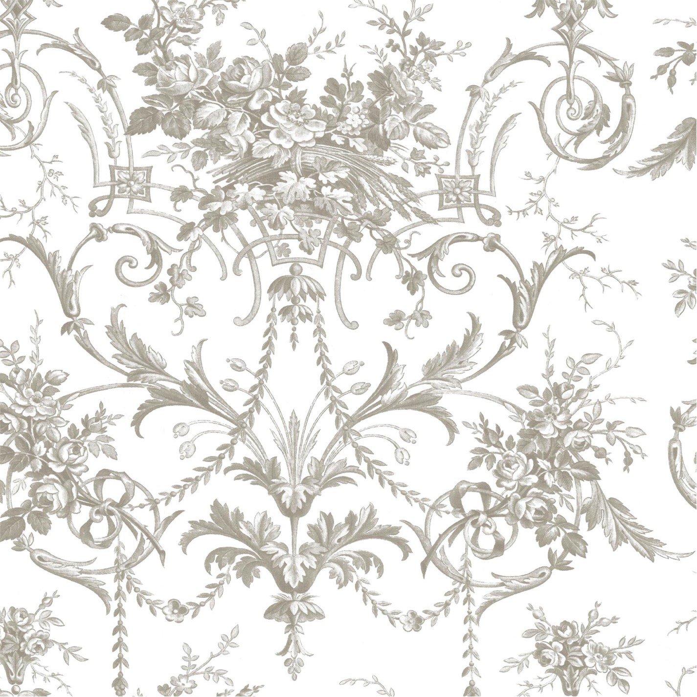 Grey - Laura Ashley - Tuileries Dark Dove Grey Wallpaper - 4