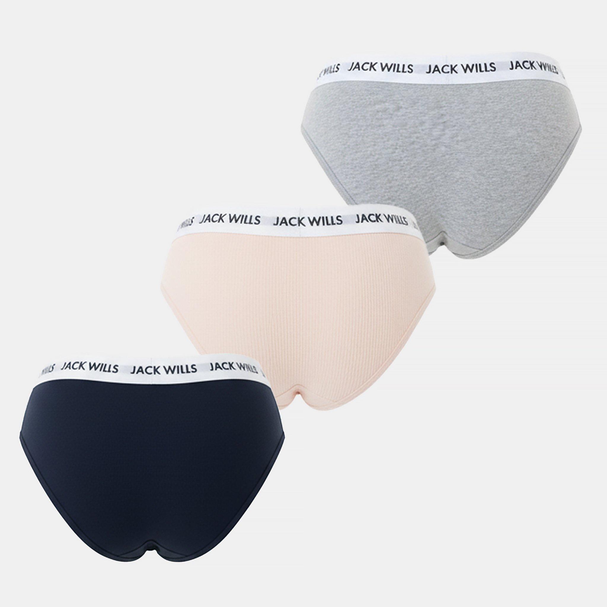 Pink/Navy/Grey - Jack Wills - Wilden Multipack Boy Pants 3 Pack Ladies - 2