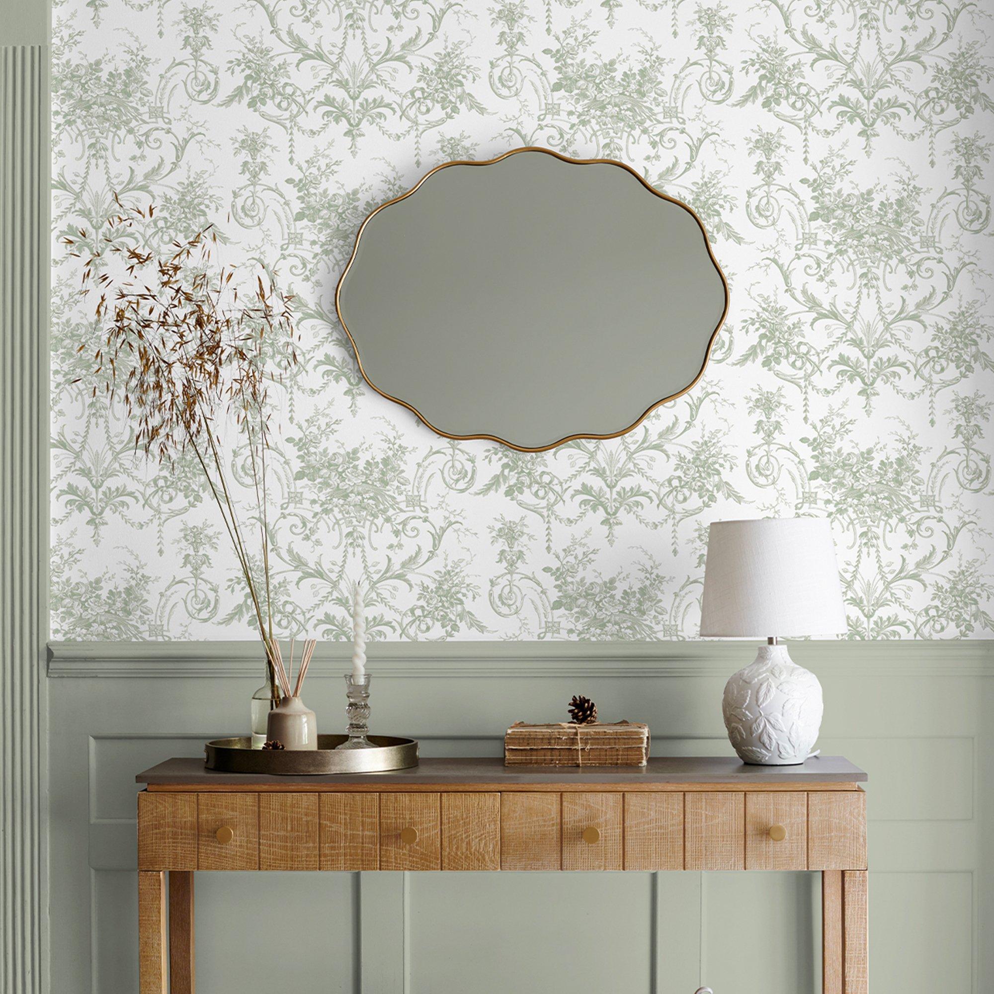 Green - Laura Ashley - Tuileries Sage Green Wallpaper - 2