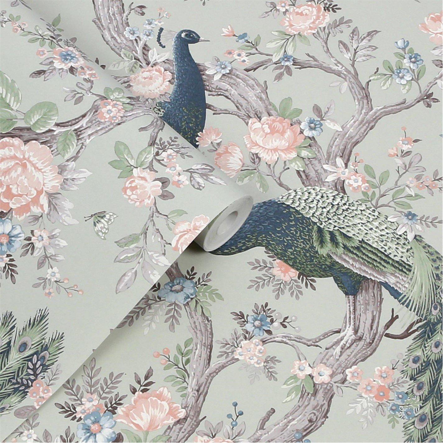 Green - Laura Ashley - Belvedere Sage Green Wallpaper - 3