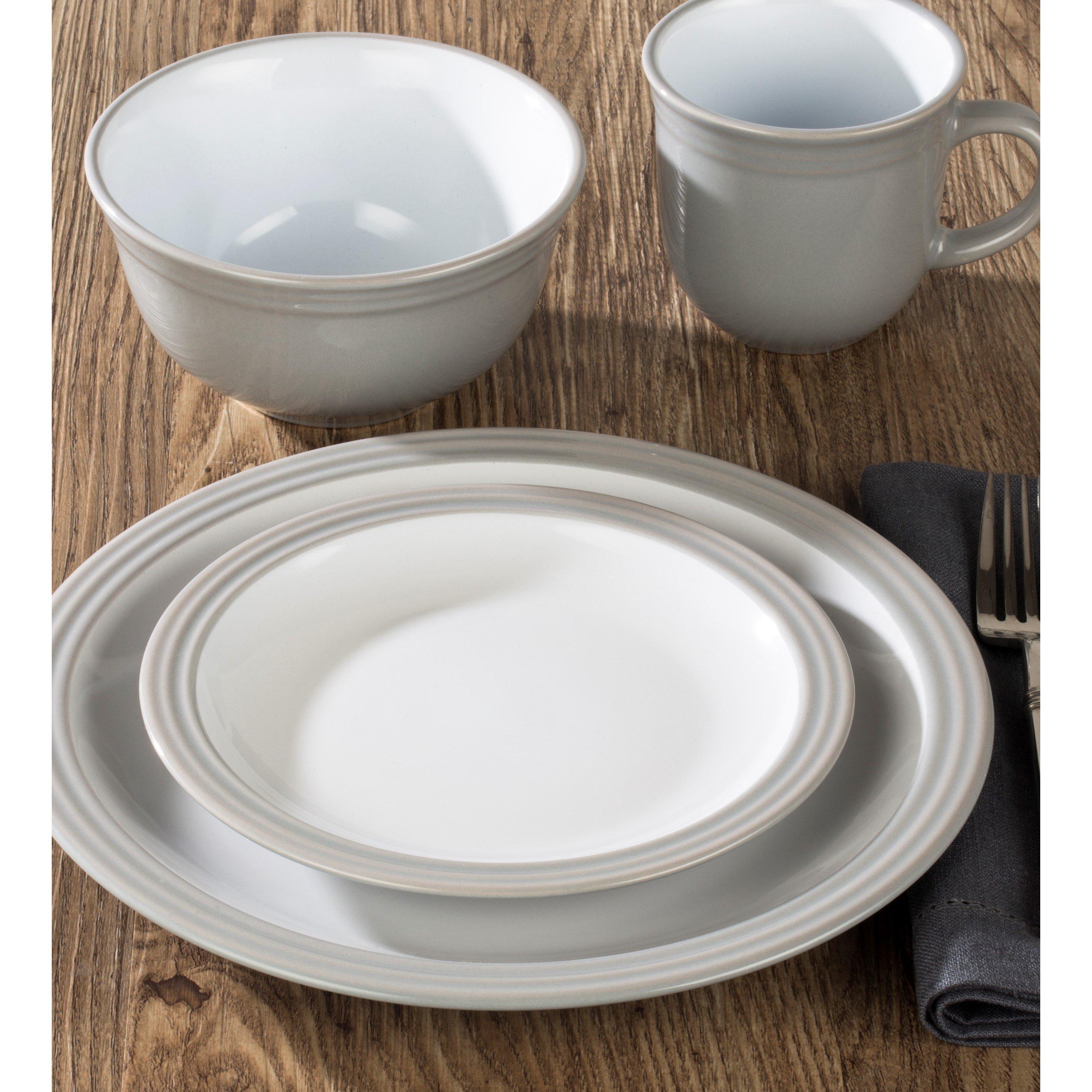 Grey - Waterside - 16PC Camden GREY Dinner Set - 2