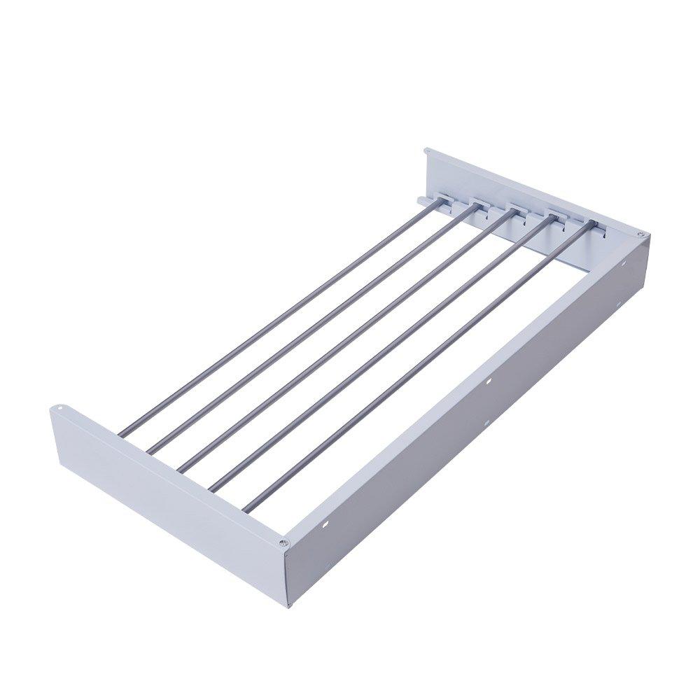 White - LIFE IDEAS - Space-Saving Wall Mounted Towel Drying Rack - 4