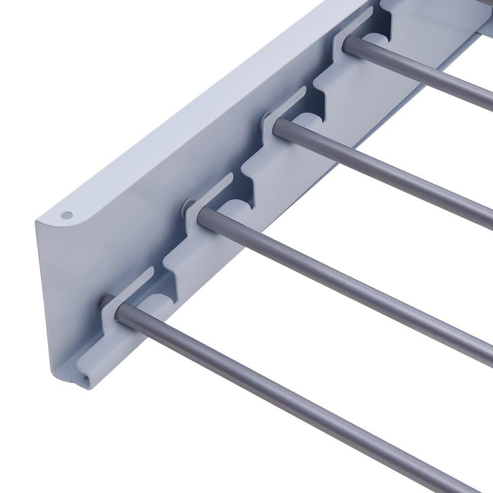 White - LIFE IDEAS - Space-Saving Wall Mounted Towel Drying Rack - 6