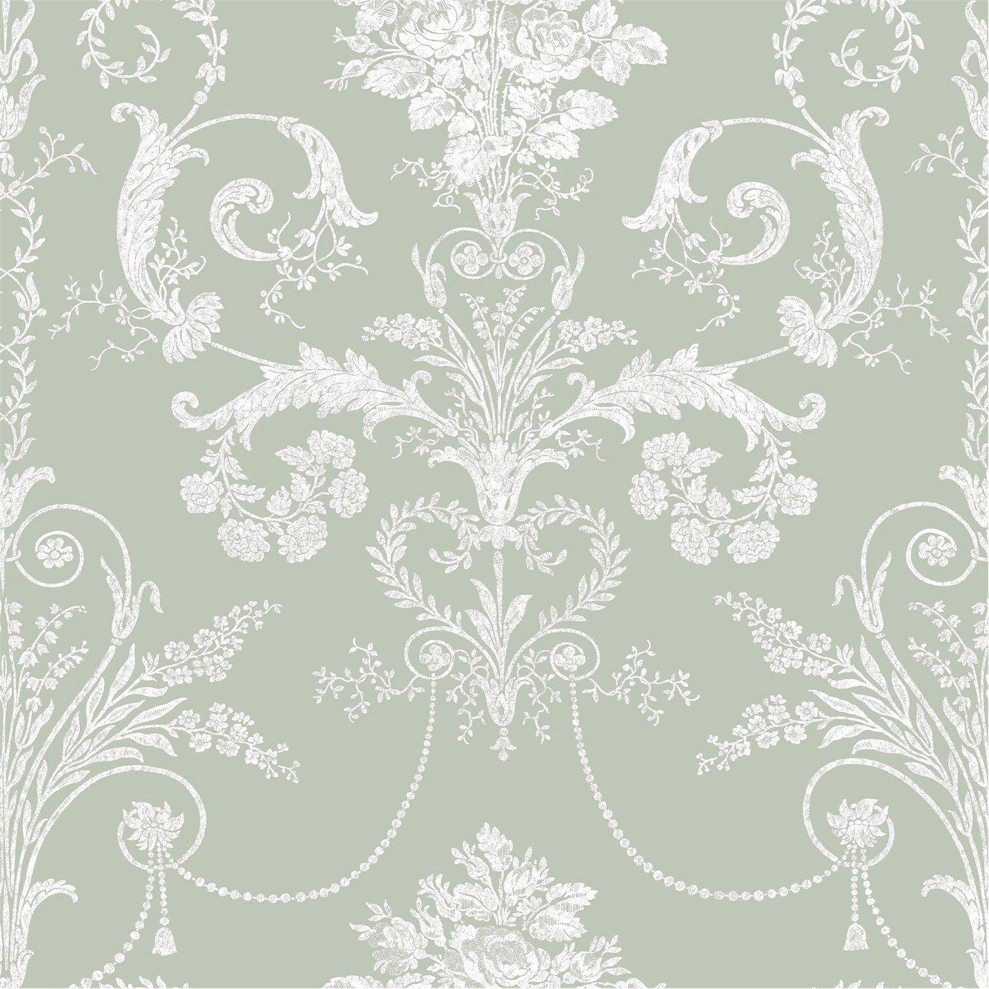 Green - Laura Ashley - Josette Sage Green Wallpaper - 2