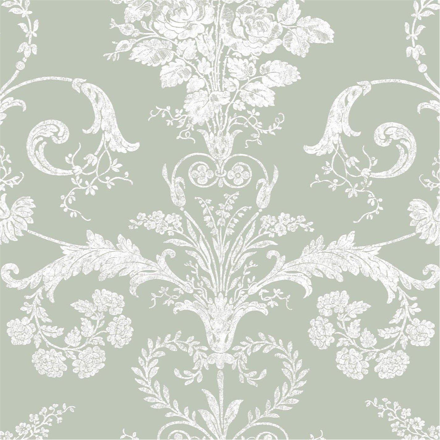 Green - Laura Ashley - Josette Sage Green Wallpaper - 4